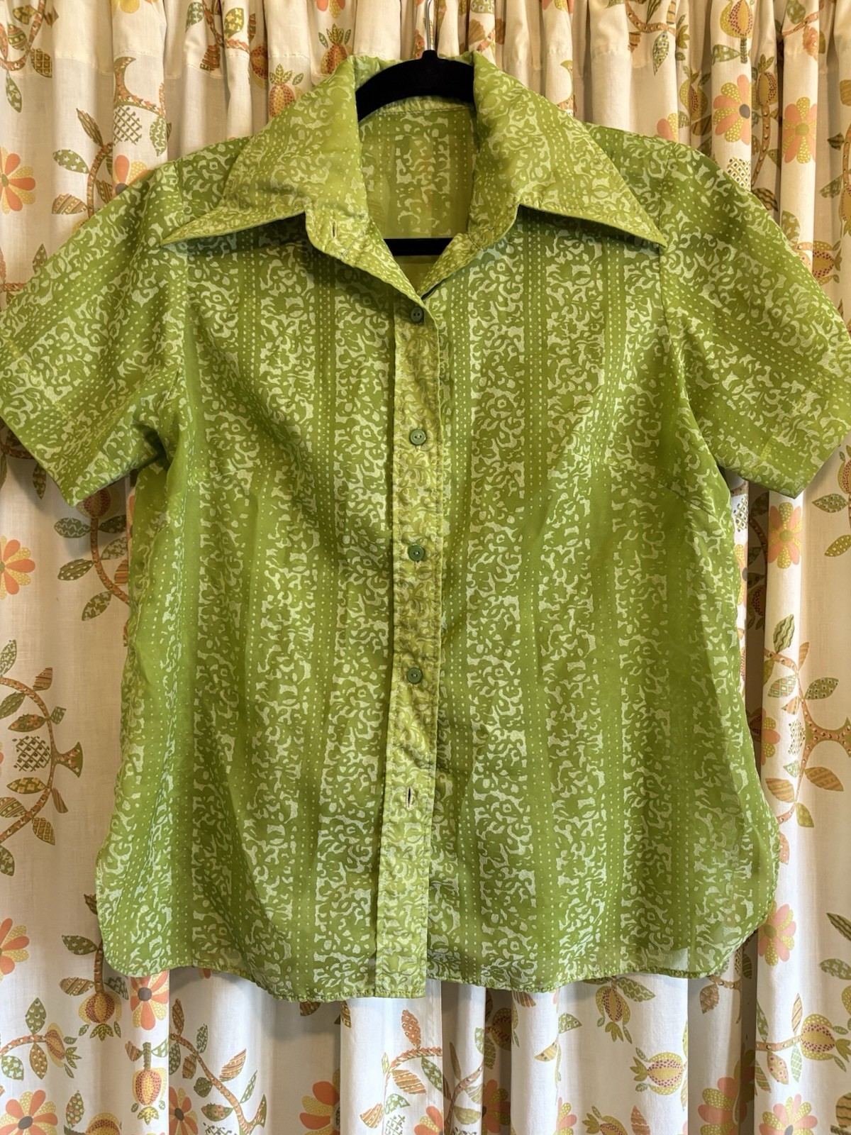 Vintage 70s 80s Lot of 5 Shirts #3 Medium Large Flower Power Hippie Mod