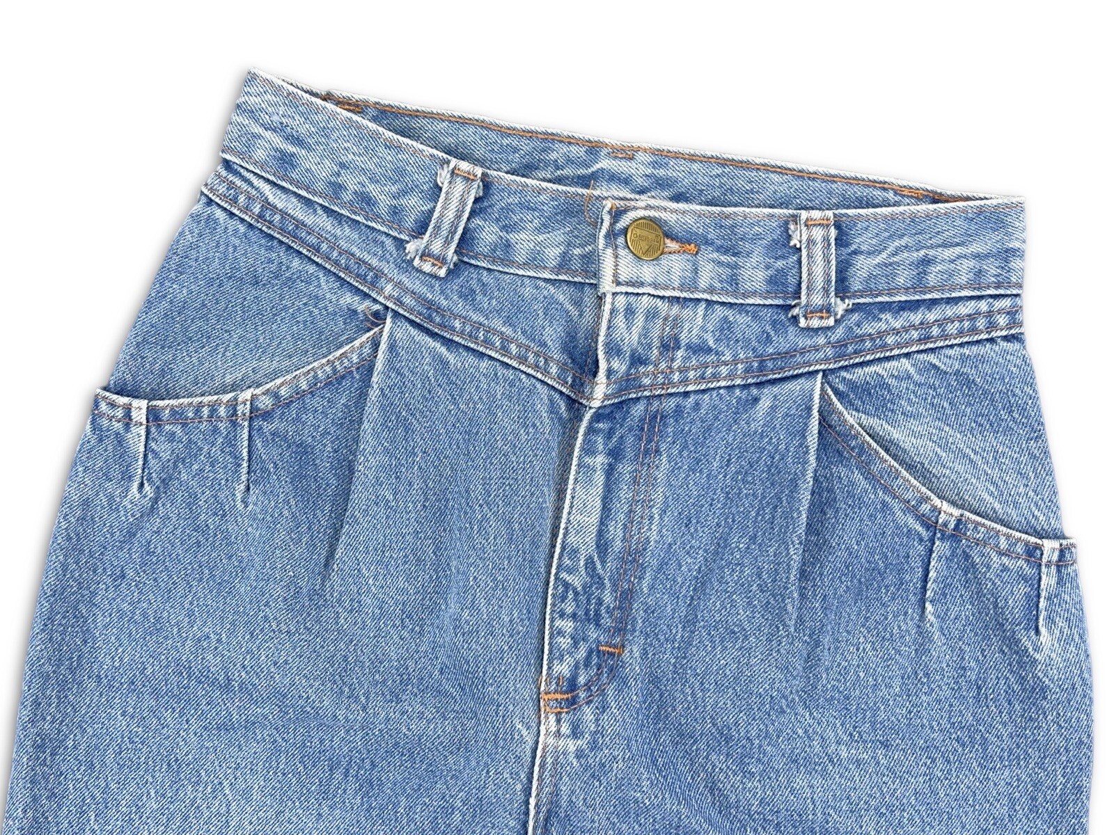 vintage oshkosh high waisted jeans pleated 90s 24×26