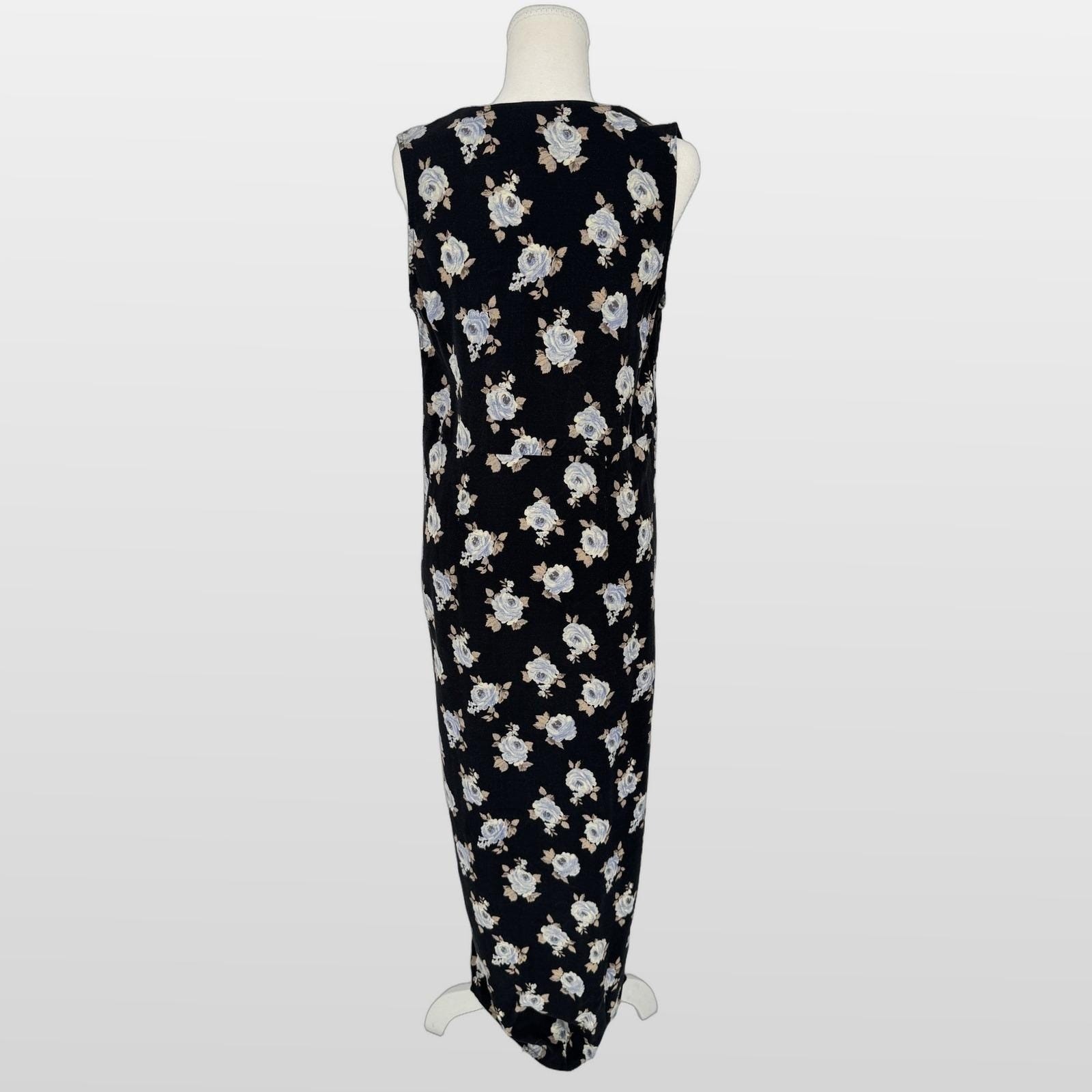 Vintage Dressing Clio Maxi Dress M Floral Sleeveless 90s Minimalist Cottagecore