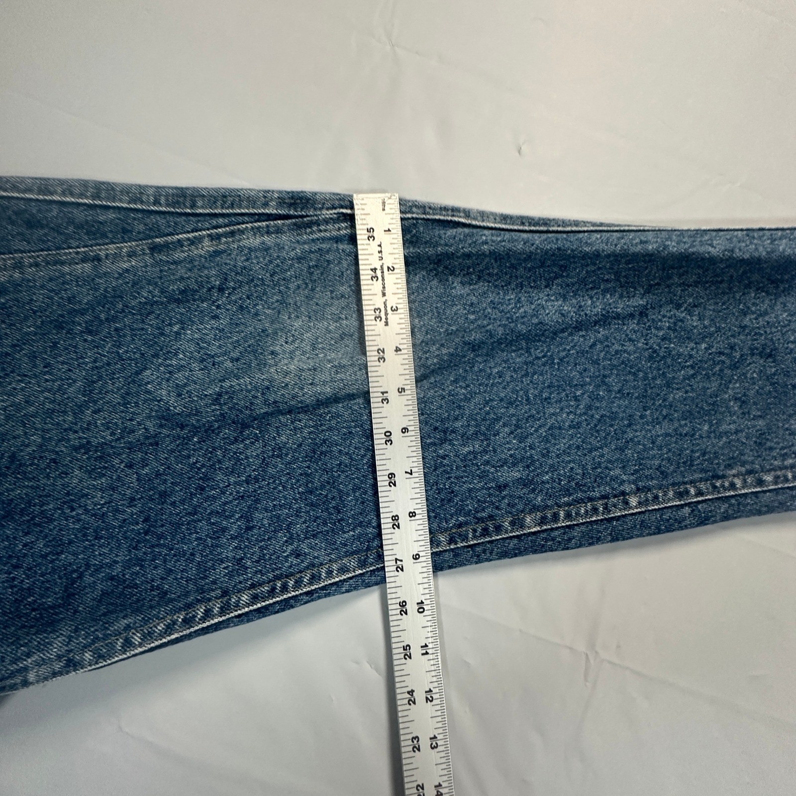 Vintage Lee High Waisted Pleated Mom Jeans Medium Wash Tapered Leg USA Made 16.5