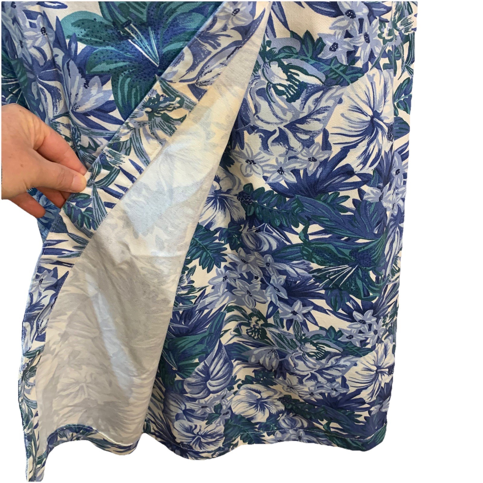 Vintage NWT Gotcha Covered Blue Floral Wrap Skirt 6 Cottagecore Y2K Resortcore