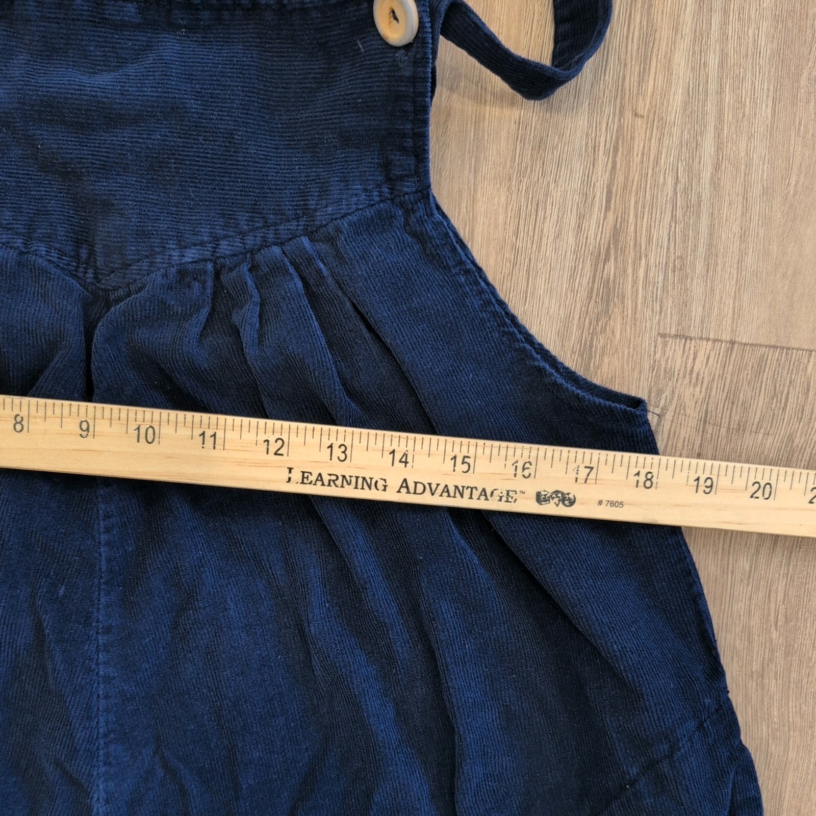 VTG 90s partners Navy Corduroy Midi Pleated Jumper Dress cottage core feminine