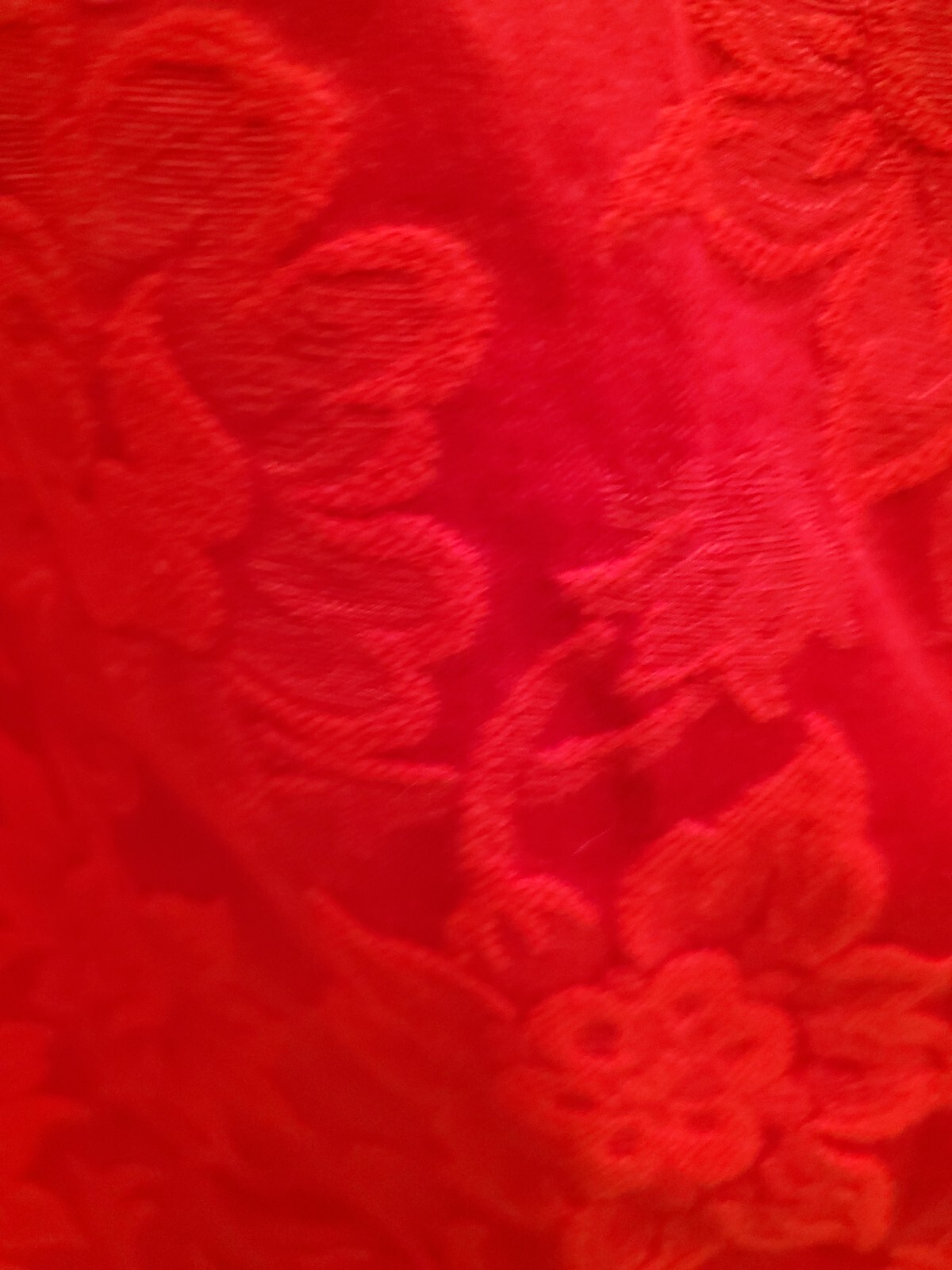 70s Long Skirt 26 In Waist Vintage Red Floral Brocade Tapestry Handmaid 39″ Long