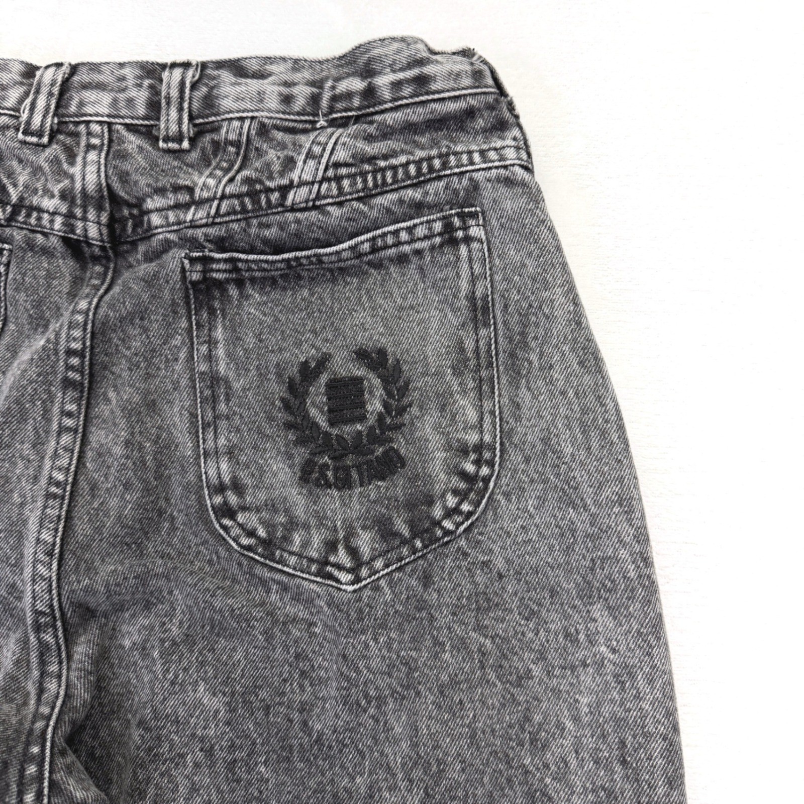 PS Gitano Jeans Womens 16 Gray Acid Wash High Rise Mom Vintage 80s 90s USA Made