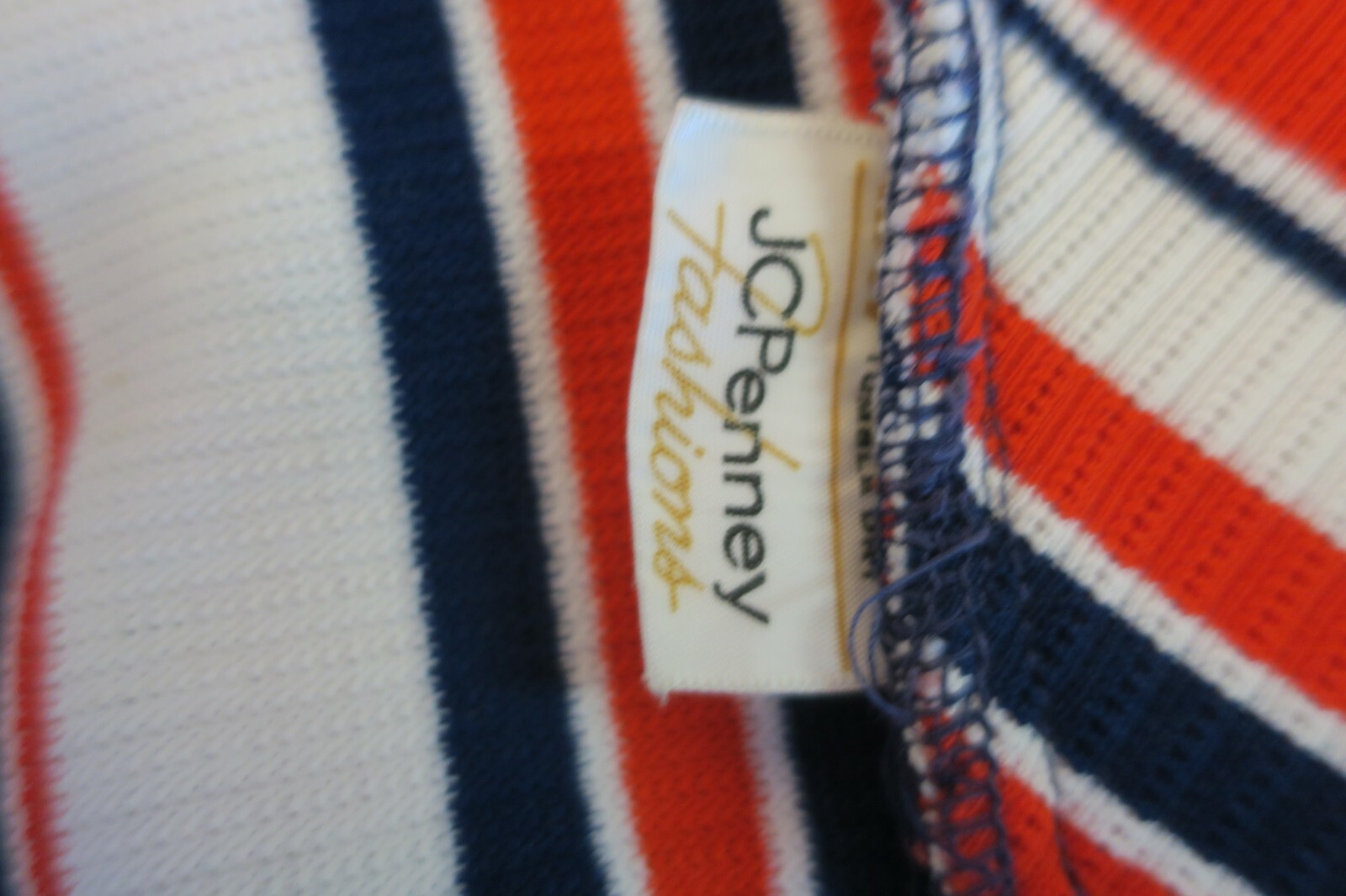 Vtg 60s JCPenney Patriotic 4th of July Jacket Fashions Striped Red White Blue M