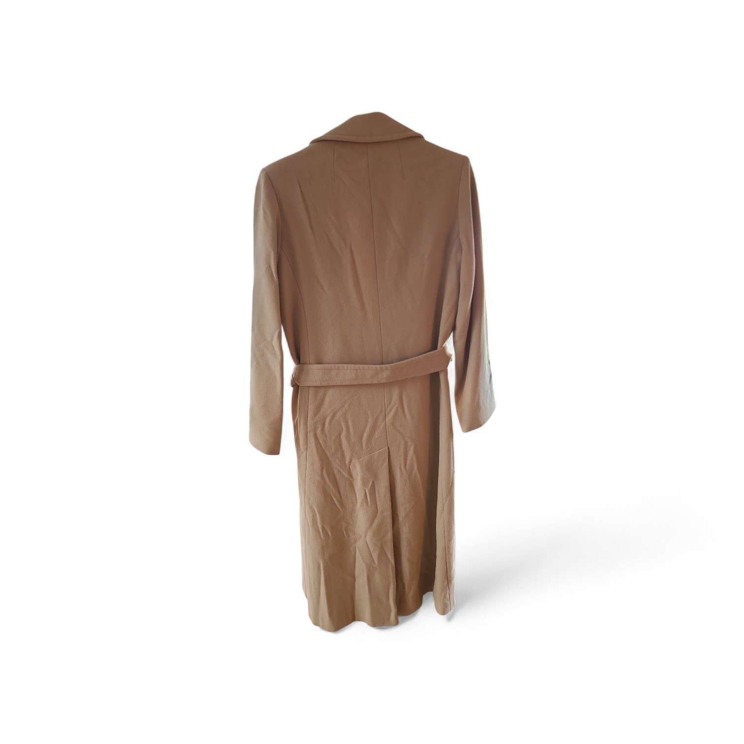 Vintage Nordstrom Gallery Trench Coat Cashmere Satin Lined Coat with Belt Size 4