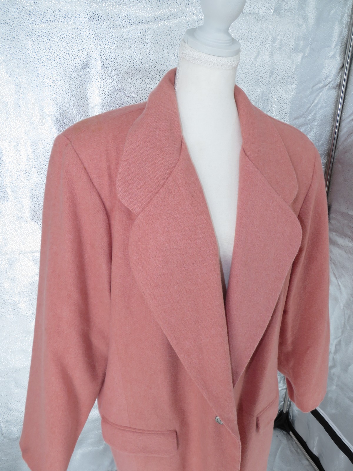 Vintage Venezia Vitale Dusty Rose Wool‑Blend Tailored Overcoat Quiet Luxury
