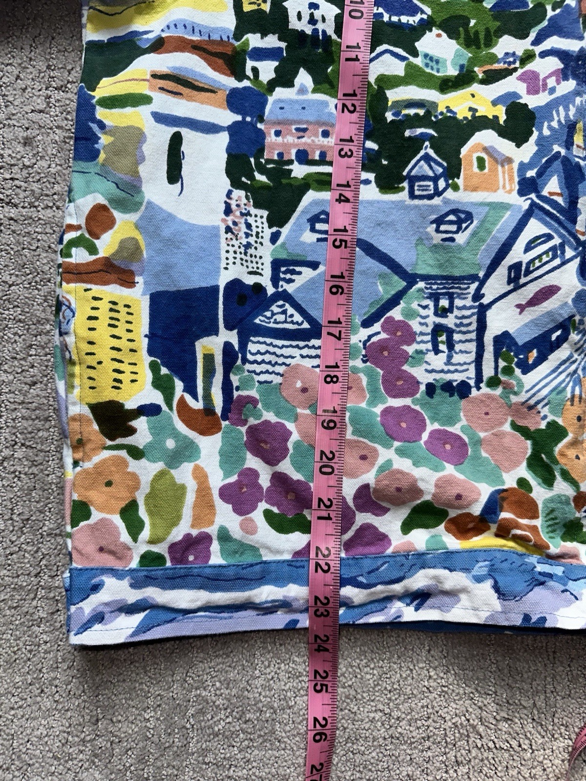 VTG Artscapes Cotton Canvas Jacket Coastal Harbor Scene Art To Wear Women’s L