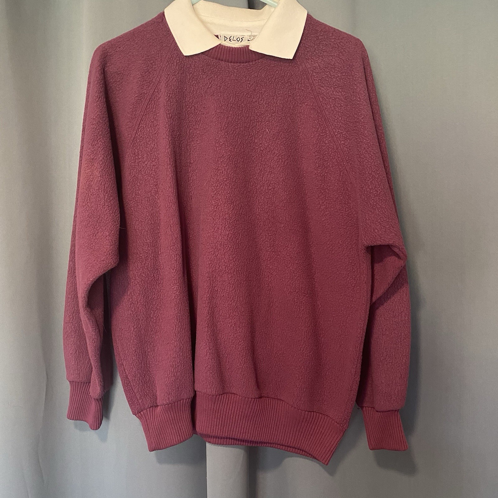 Lot Of 3 Vintage Women’s 2xl Delos Sweaters Teal Gray Purple Collar Preppy 80’s