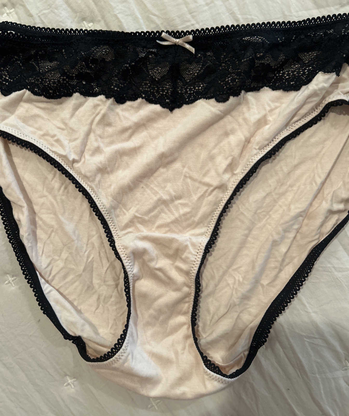 Soma Rayon From Bamboo Lace High Leg Brief Black Lace & Nude Size Large