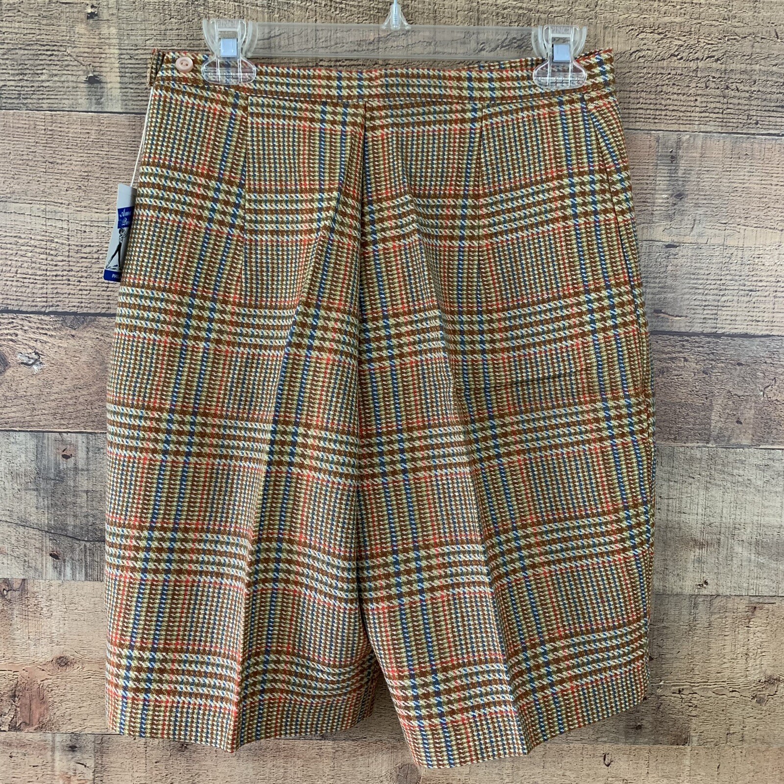 Vintage 1960’s Prep Academia Wool High Waist Bermuda Trouser Walking Shorts Sz M