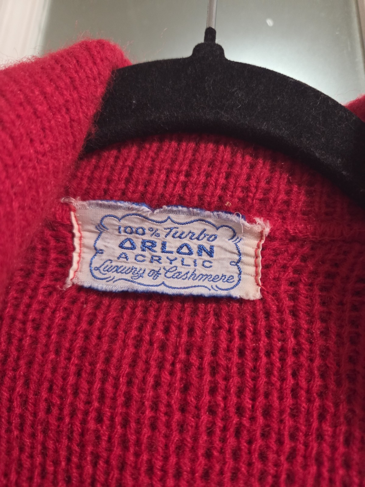 Vintage Orlon Acrylic Zip Cardigan Sweater Shawl Collar Nordic Ski Cottagecore S
