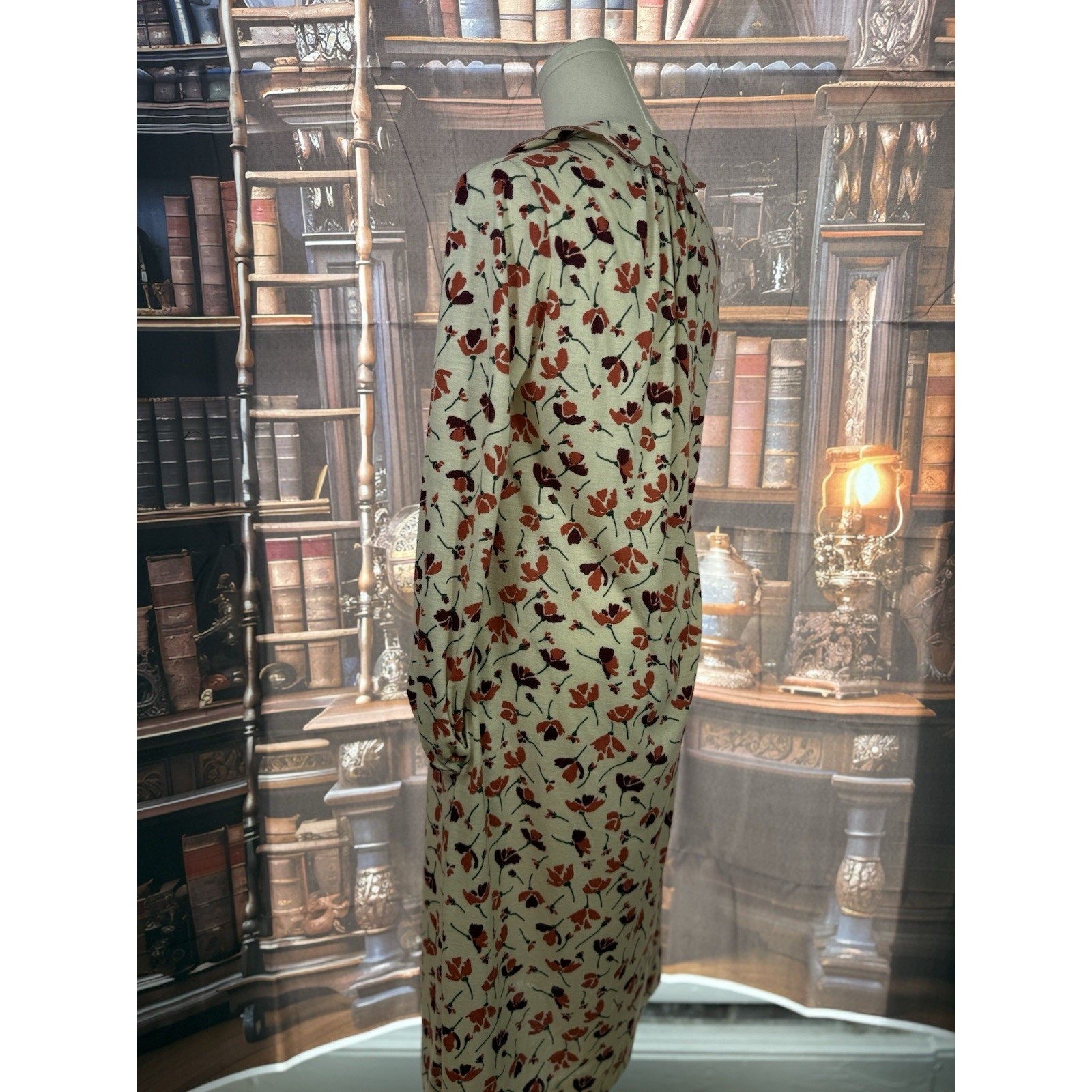 Vintage Tanner Floral Midi Dress – 70s Cottagecore Fall Vibes Size 8