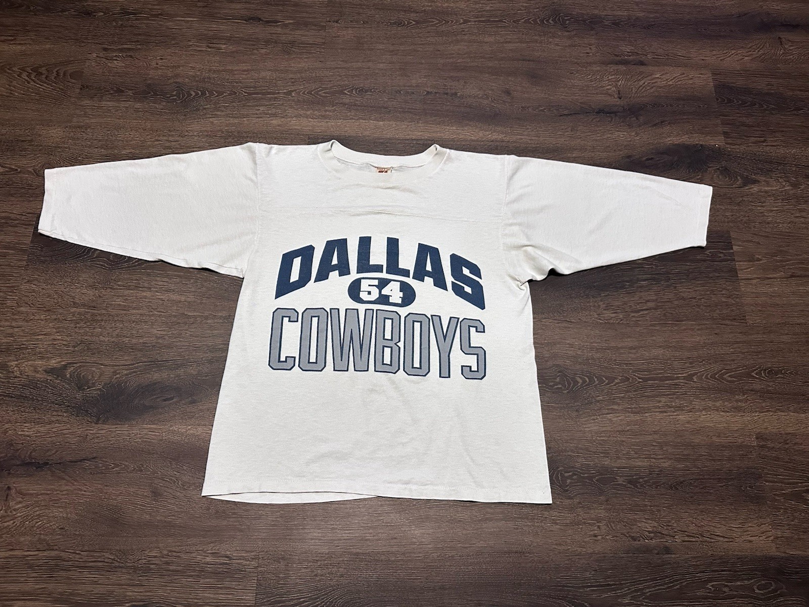 Vtg Logo 7 Dallas Cowboys Single Stitch 54 Randy White 3/4 Sleeve T-shirt M