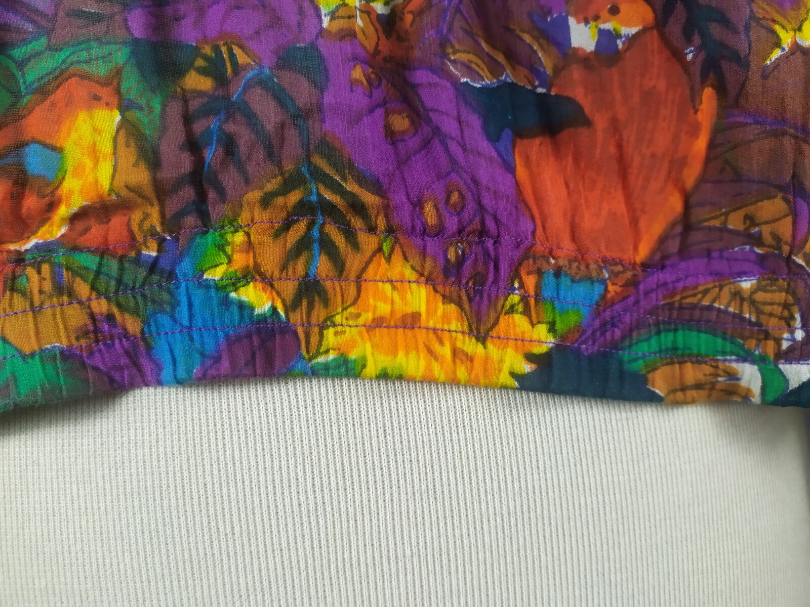Vintage Blouse Shirt Button Down Viscose Multicolor 1990s