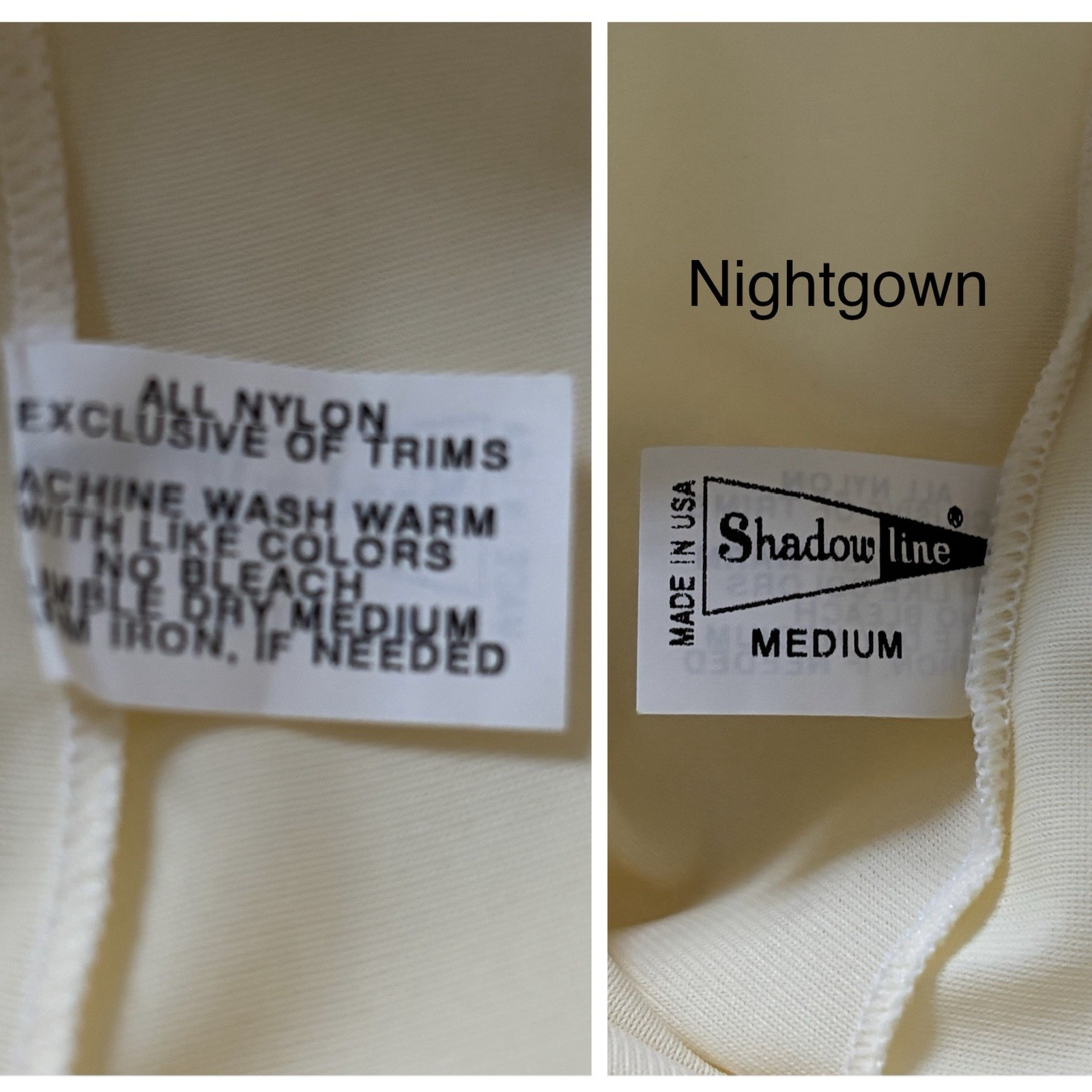 Vintage Shadowline Peignoir Set Nightgown Robe Yellow Lace Medium, Small *READ*