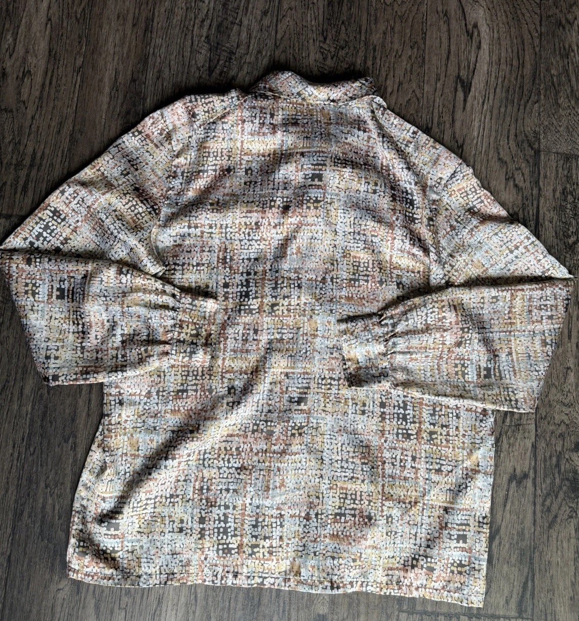 Vintage Classic Elegance Womens Button Down Floral Blouse 16 Collar