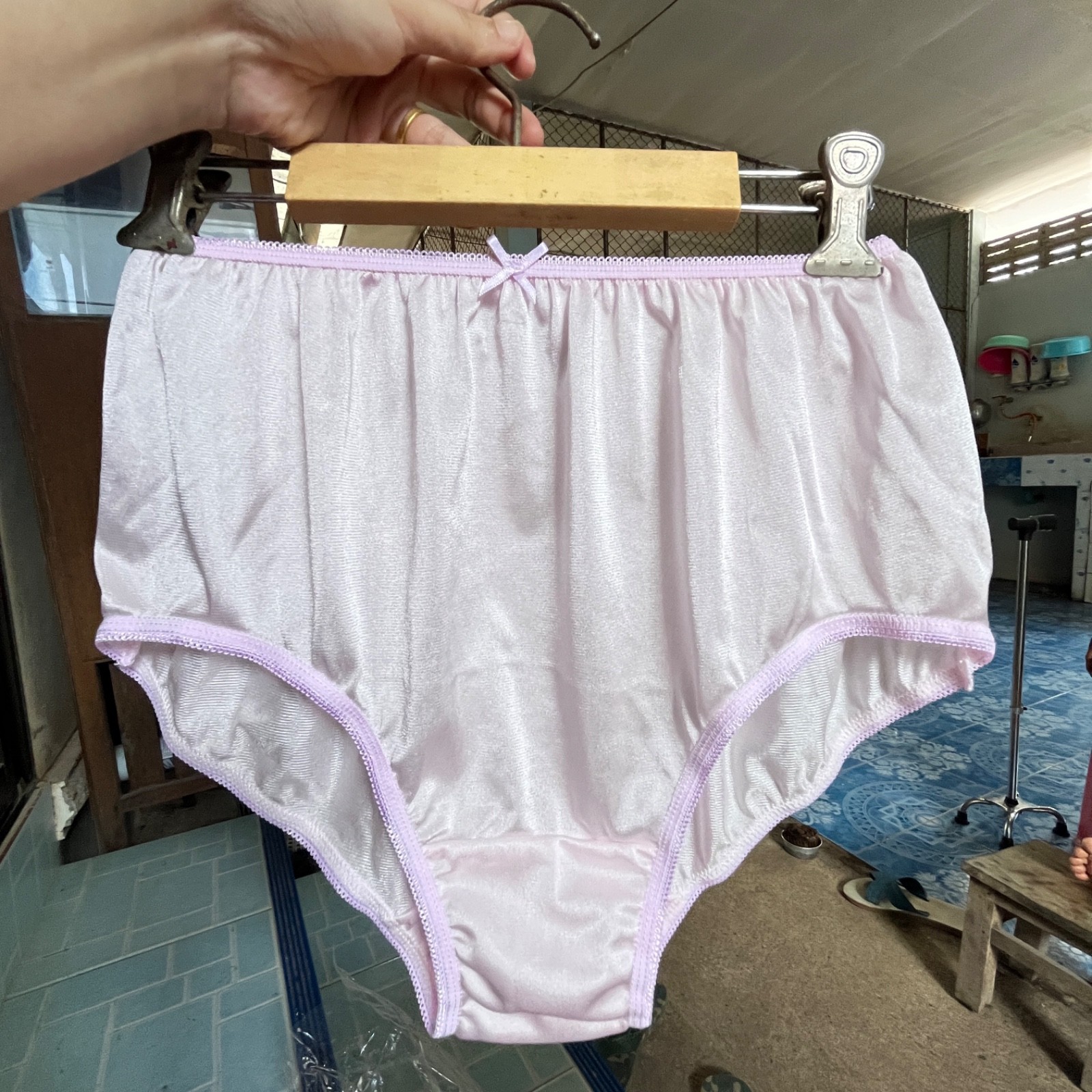 Vintage Panties Nylon Feminine Classic Briefs Silk Retro Pink VTG Comfortable