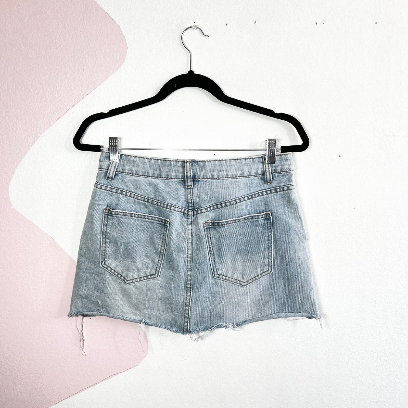 Blue Denim Mini Skirt Size Small Western Festival Cowgirl