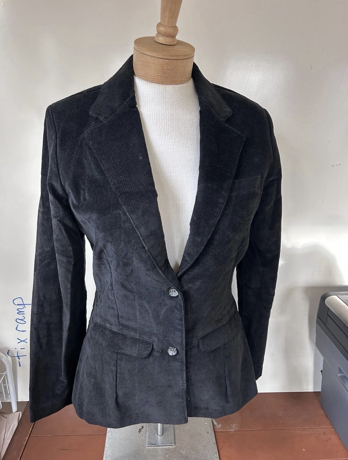 Vintage 1970s Wrangler black velvet riding jacket, juniors size 13