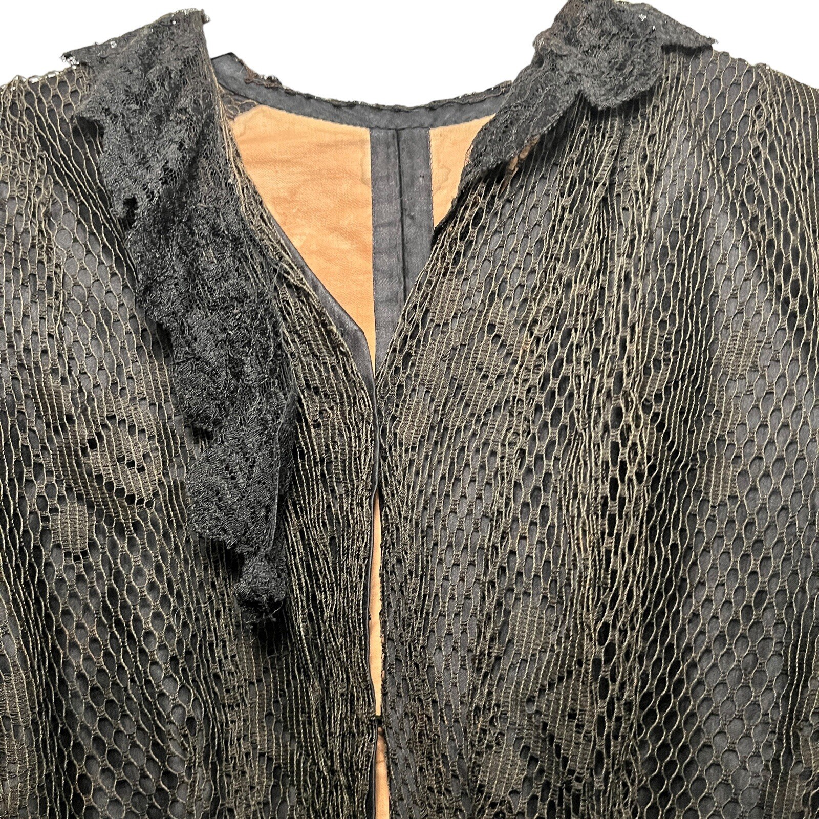 Widow’s Weeds Skirt Set Bodice Top Antique 1890s 1900 Edwardian Victorian Repair