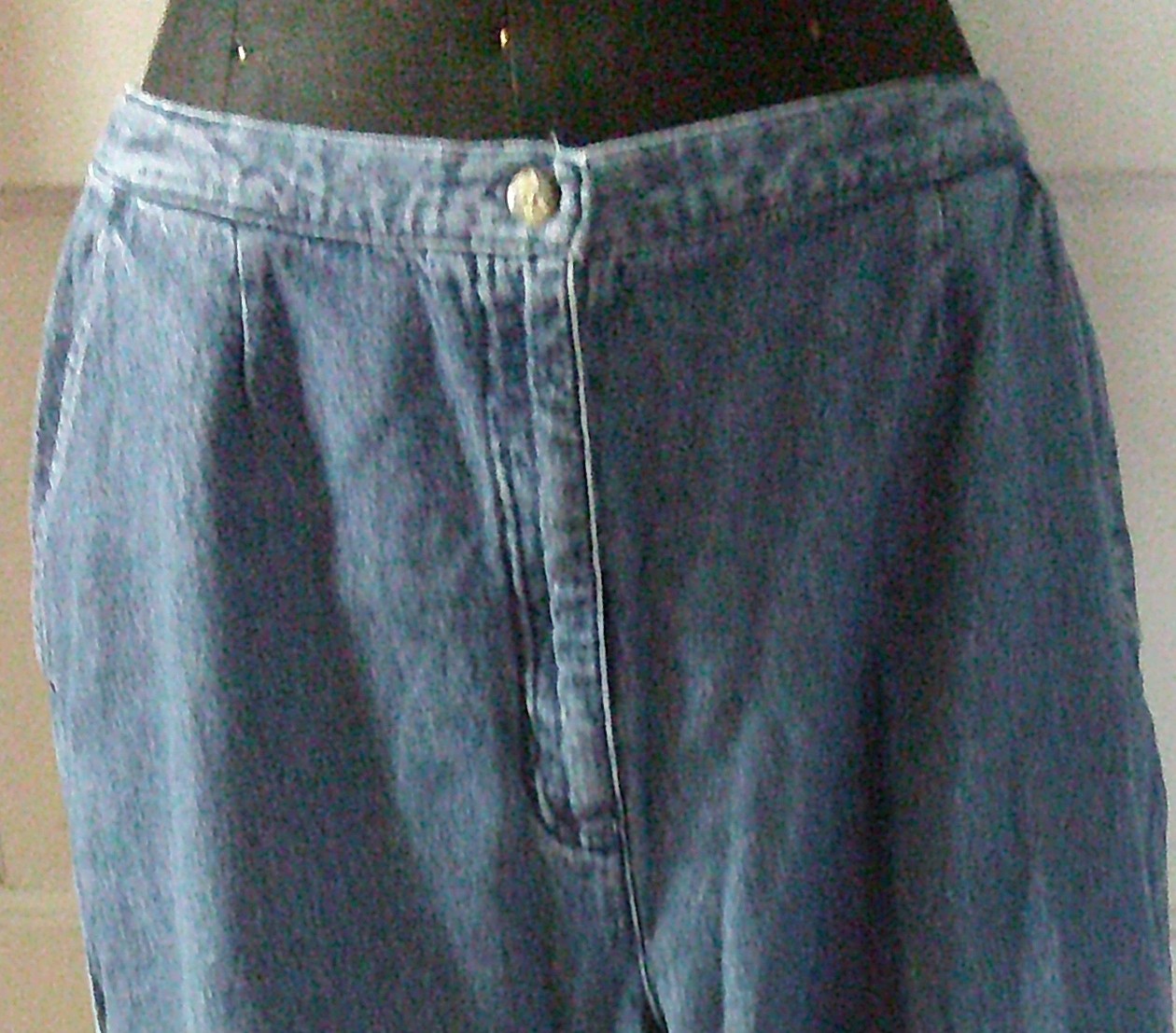 90’s KAREN SCOTT Denim Comfy Capri Pants Slacks 14