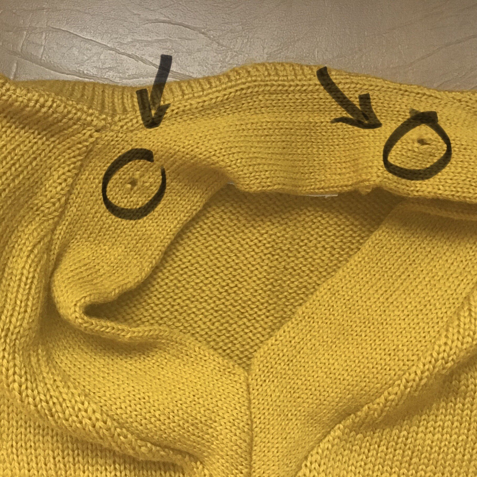 Vintage Letterman Sand-Knit Wool Varsity Sweater Mustard Yellow Size 42