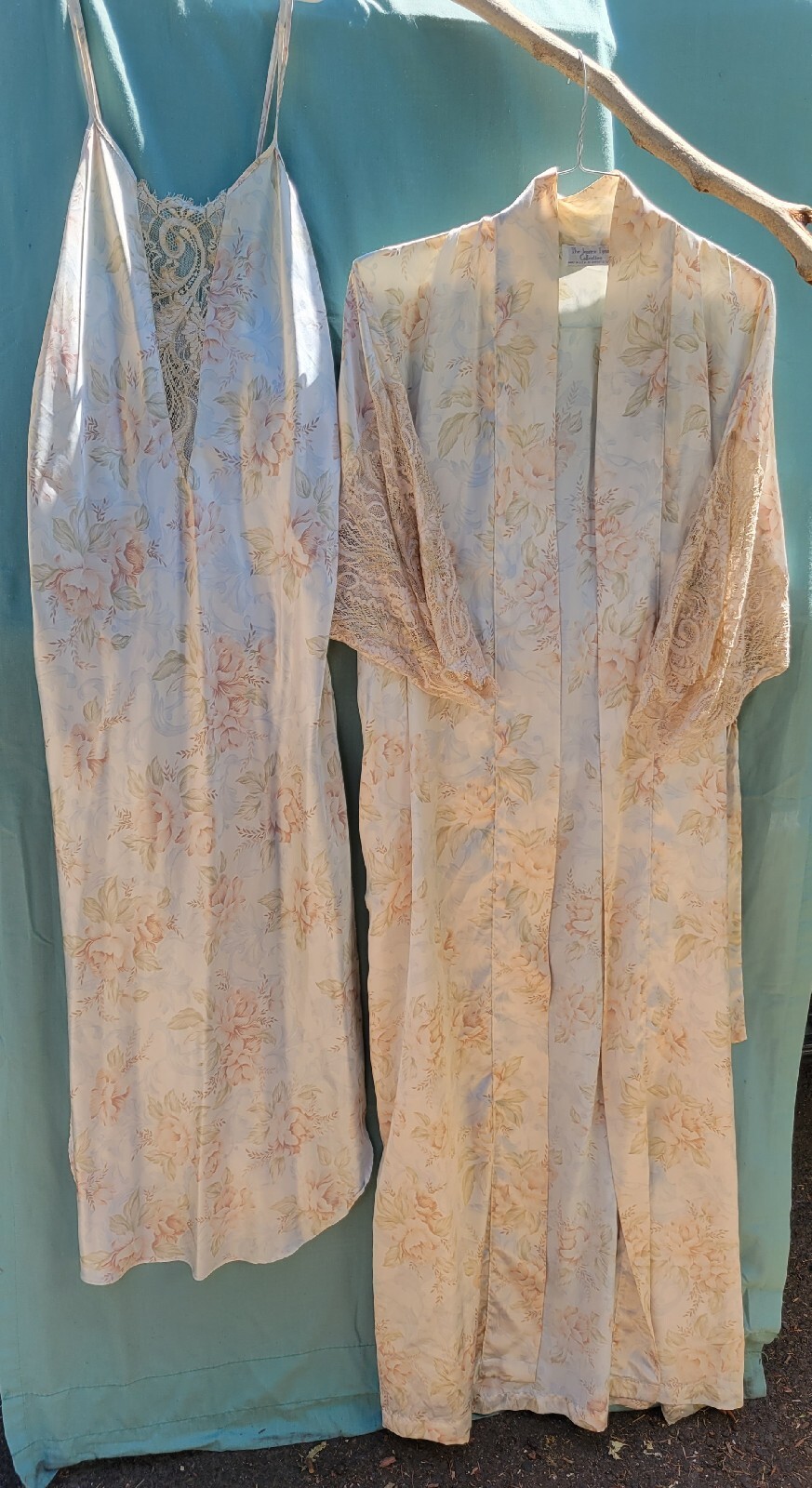 Vintage The Jessica Lynn Collection Nightgown with Robe Set sz M