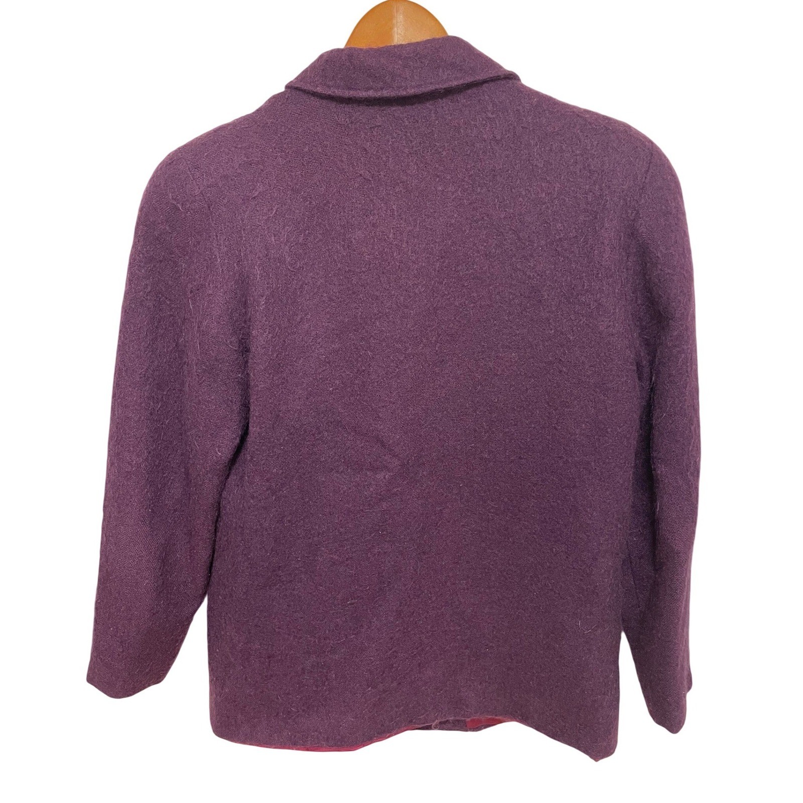 Vintage Purple Mohair Wool Blend Jacket Lombardi Inc Made in USA Size 10