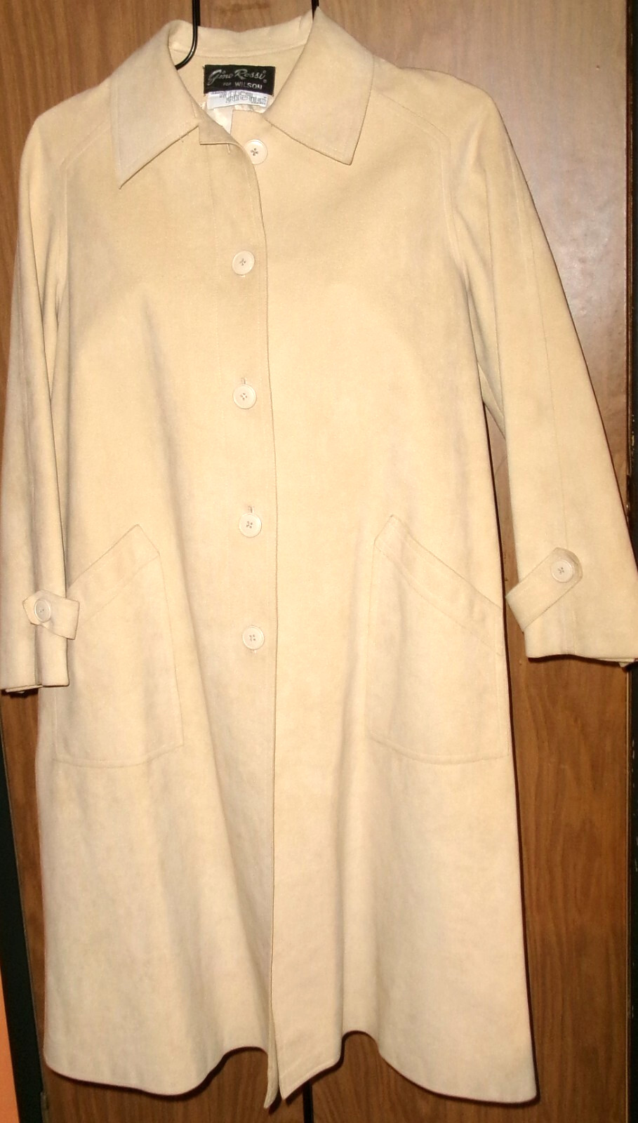 Vintage Light Tan Ultra Suede GINO ROSSI FOR WILSON Coat-Medium