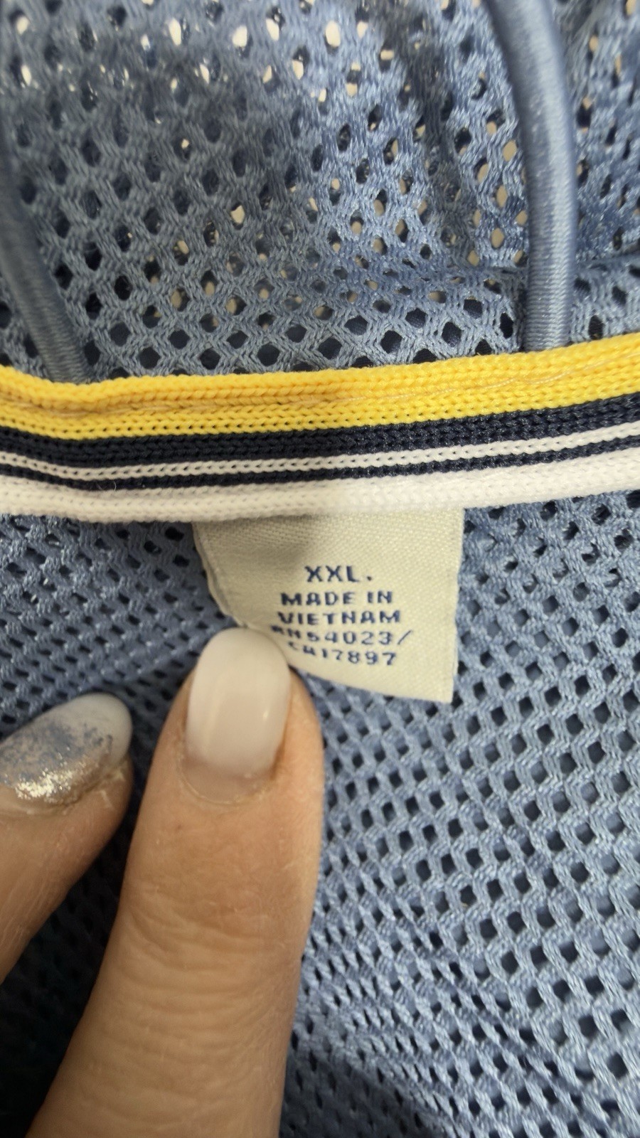 VTG Old Navy 2 Piece Blue Yellow Lining Cotton Track Suit Jacket Pants XXL Y2K