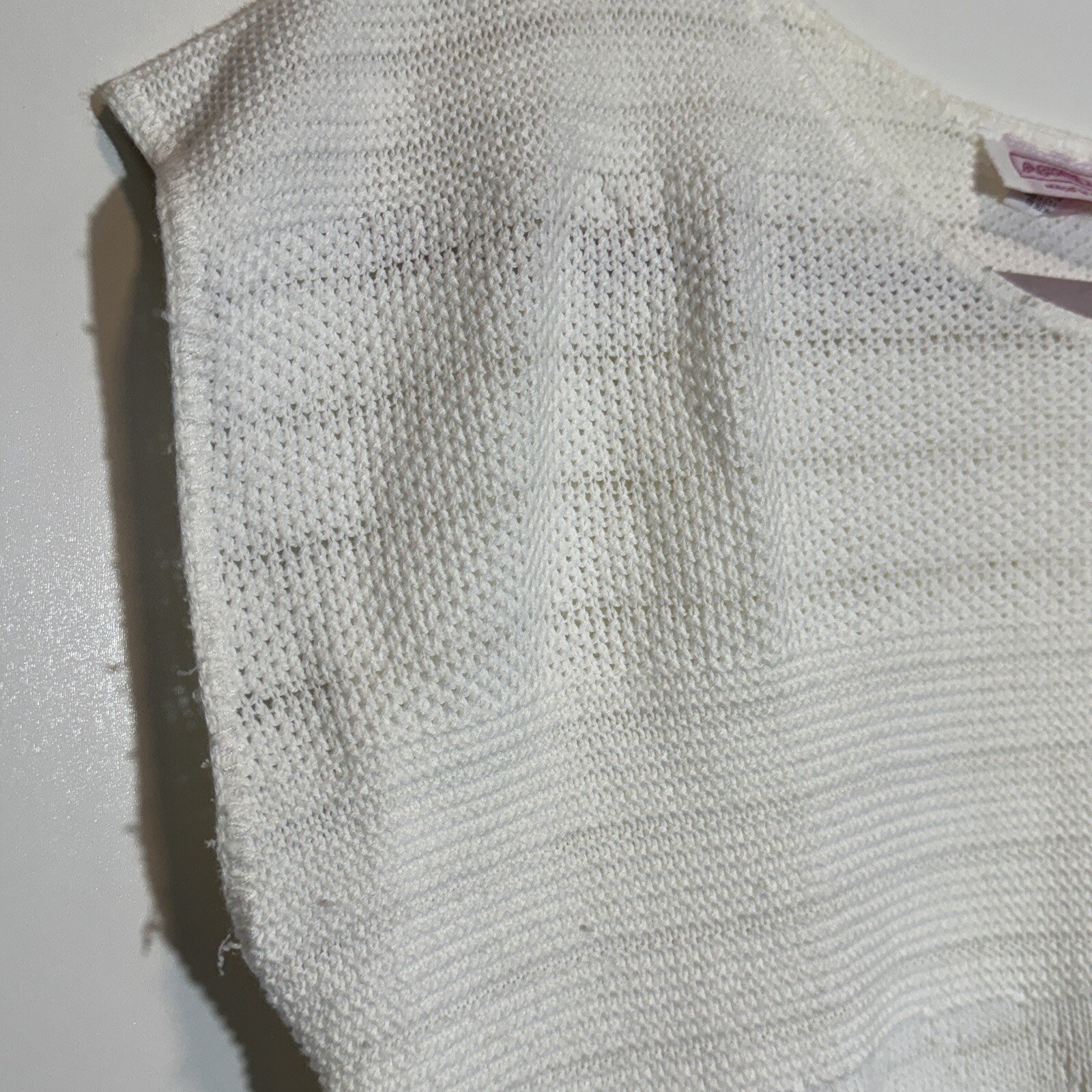 Vintage 70s Arielle Shortsleeve Cotton Open-knit Sweater