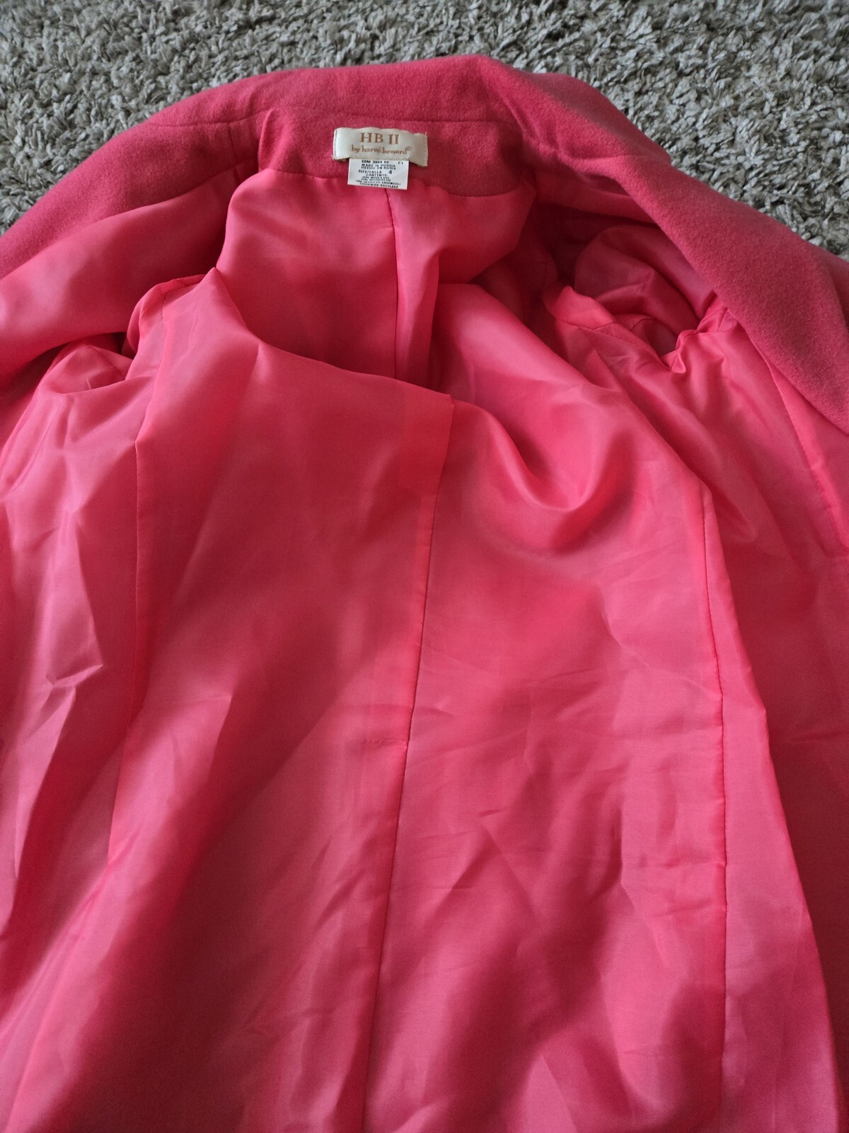 Vintage Pink Wool Cashmere Blend HB II by Harve Benard Womens Jacket Blazer Sz 4