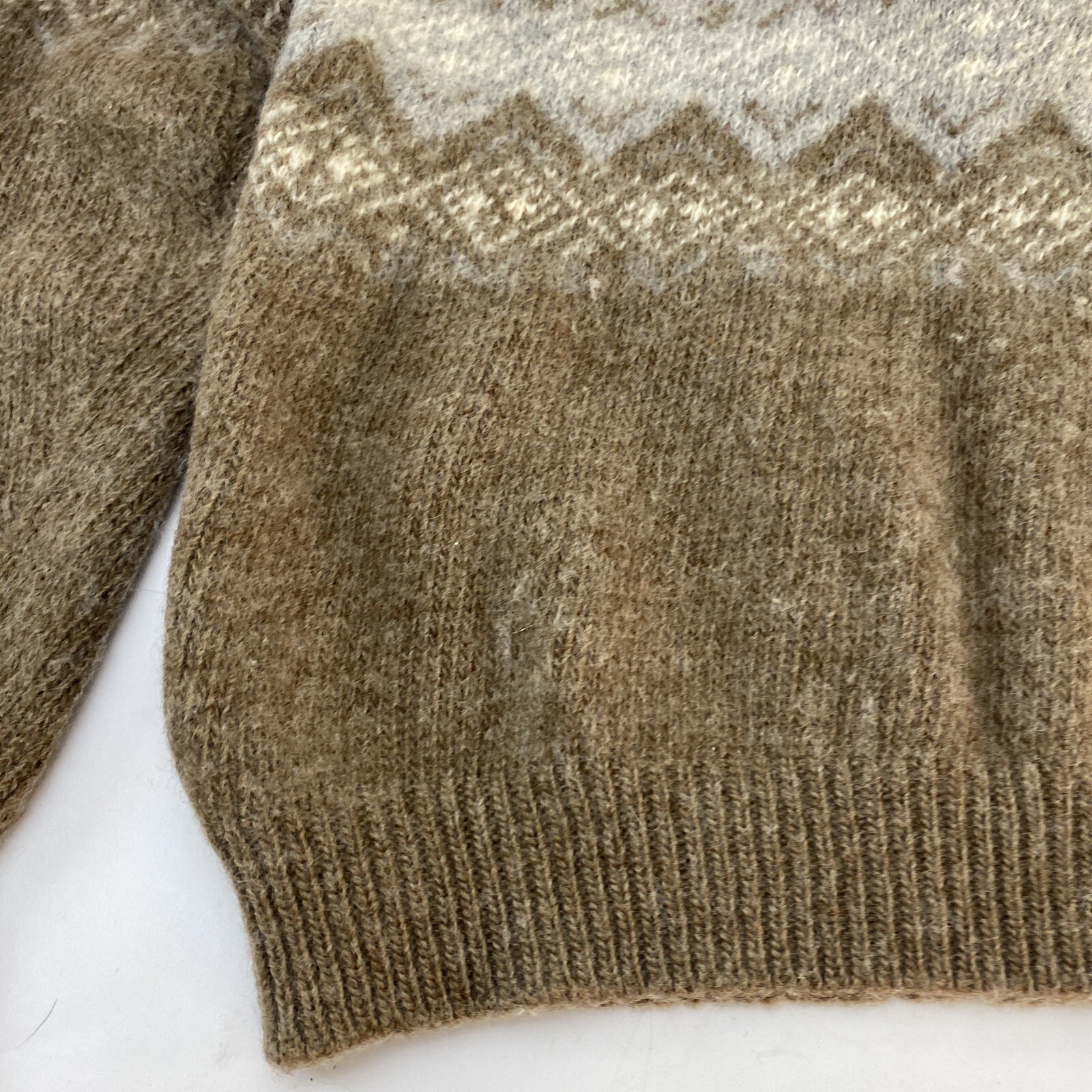 Vintage Pendleton Womens Winter Sweater XL VTG Brown Grey Navajo Pull Over