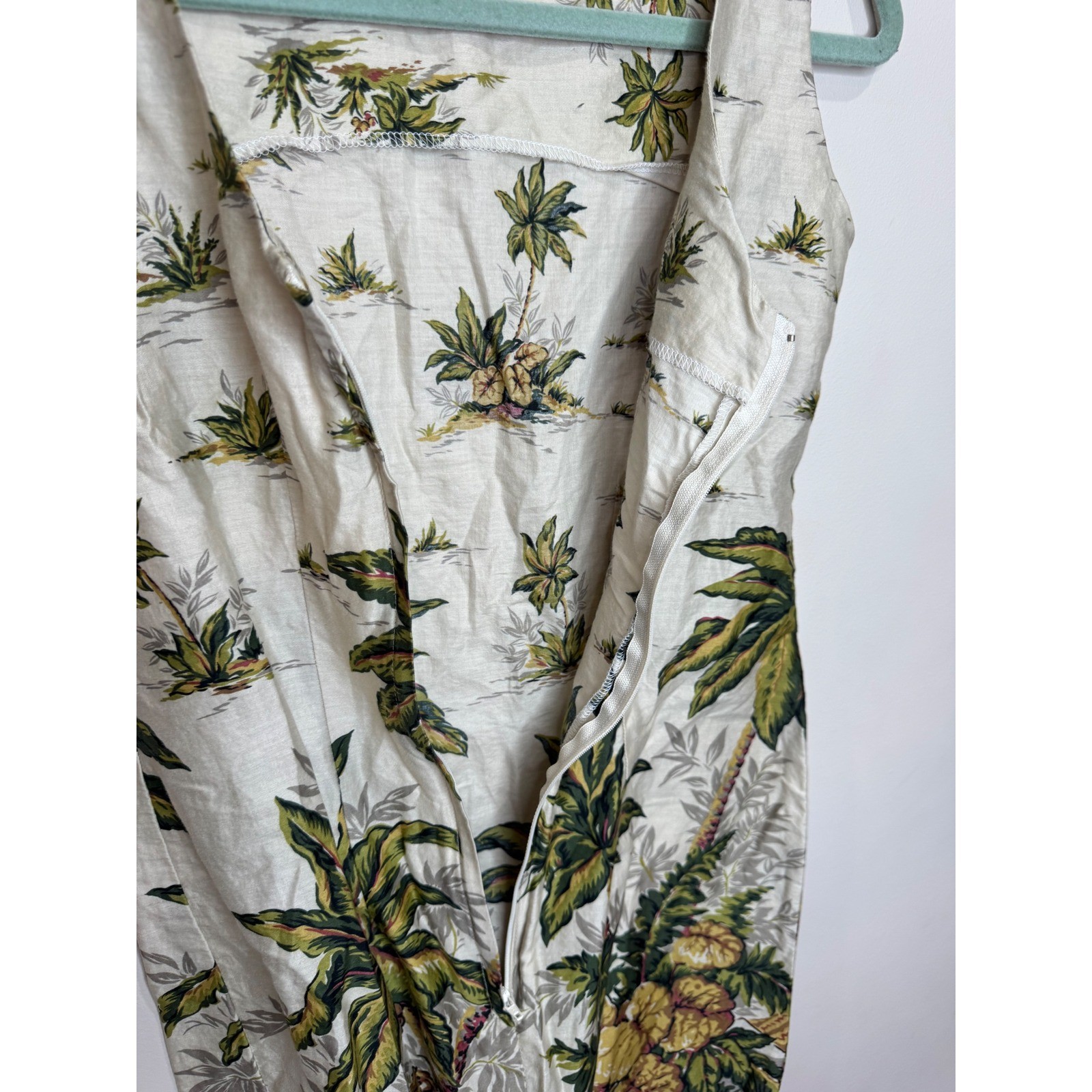Vintage Reyn Spooner Hawaiian Shift Dress Sz XS Cotton Palm Trees