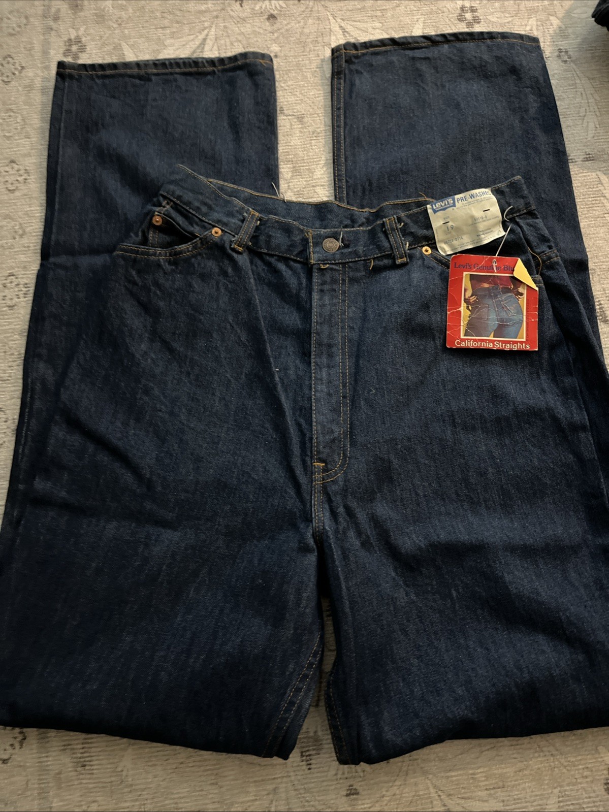 NOS VTG Women’s 70s Levi’s Denim California Straights Jeans 1970s 26 Orange Tab