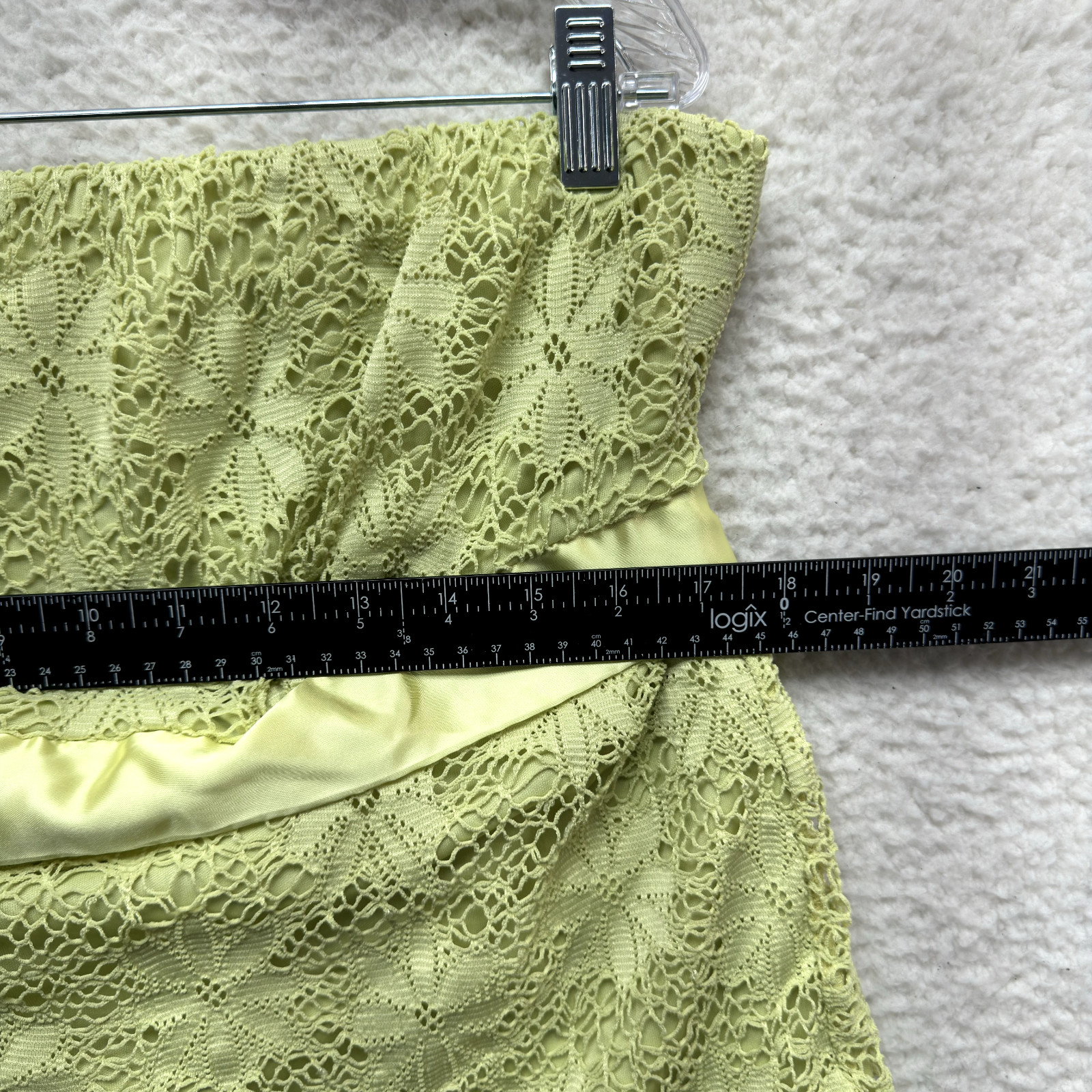 90s Y2K Vintage Strapless Tube Top 1X XL Green Coquette Boho Fairy Whimsigoth