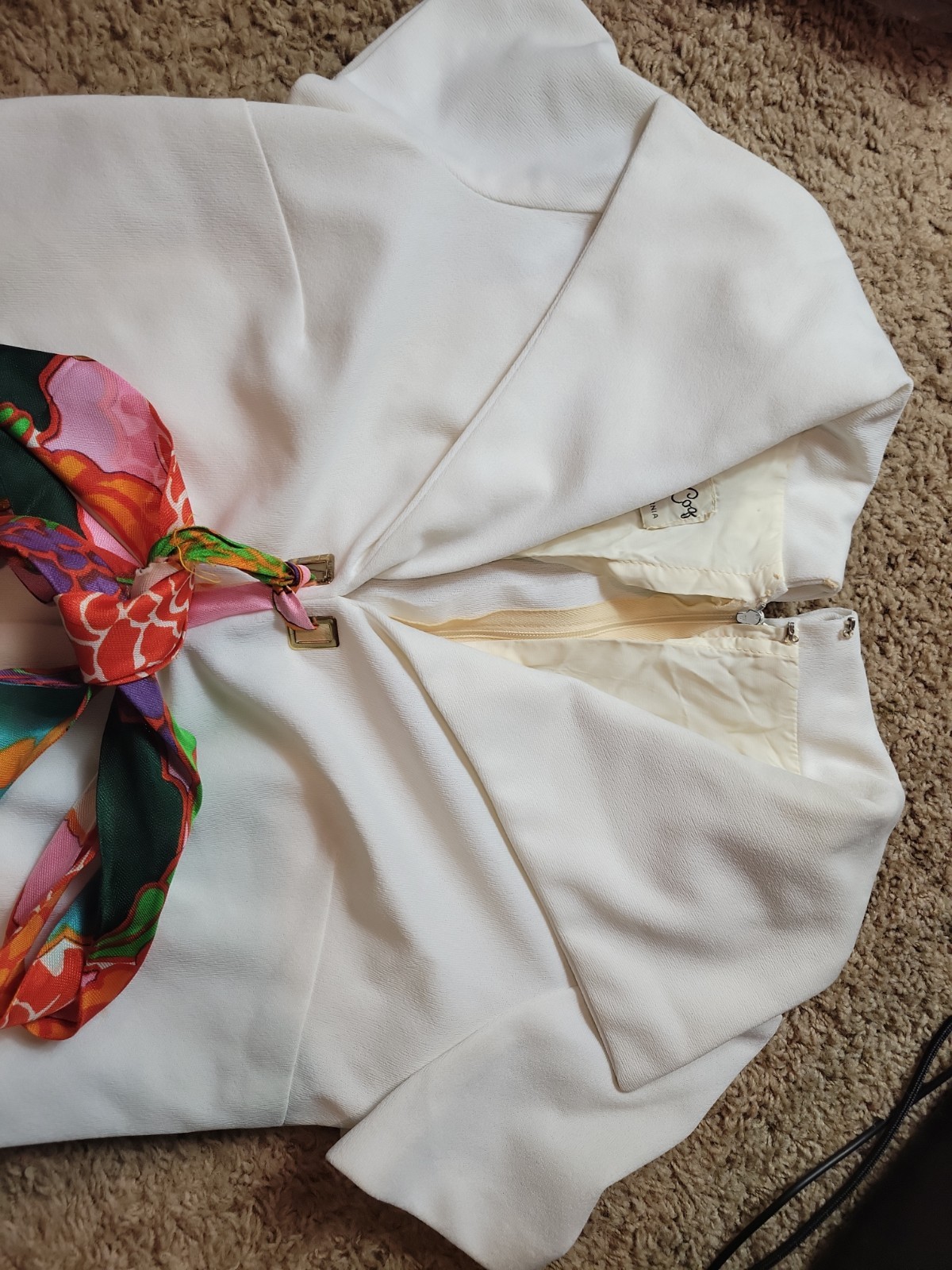 Rare Vtg 1960s Eve Le White Pleated Cheer Mod Tennis Dress