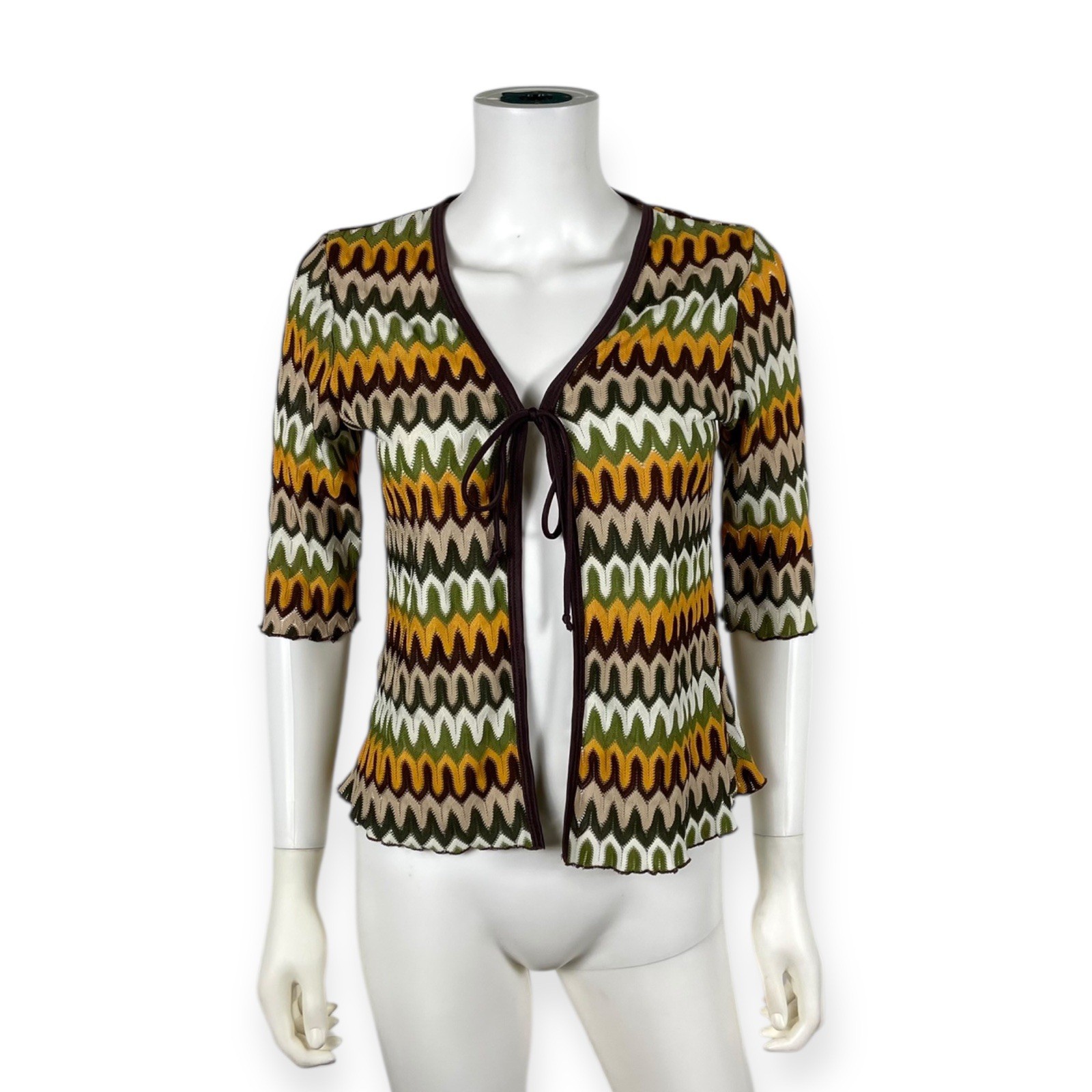 RAG Women’s Vtg 90s Y2K Knit Tie Front Cardigan Topper Grunge