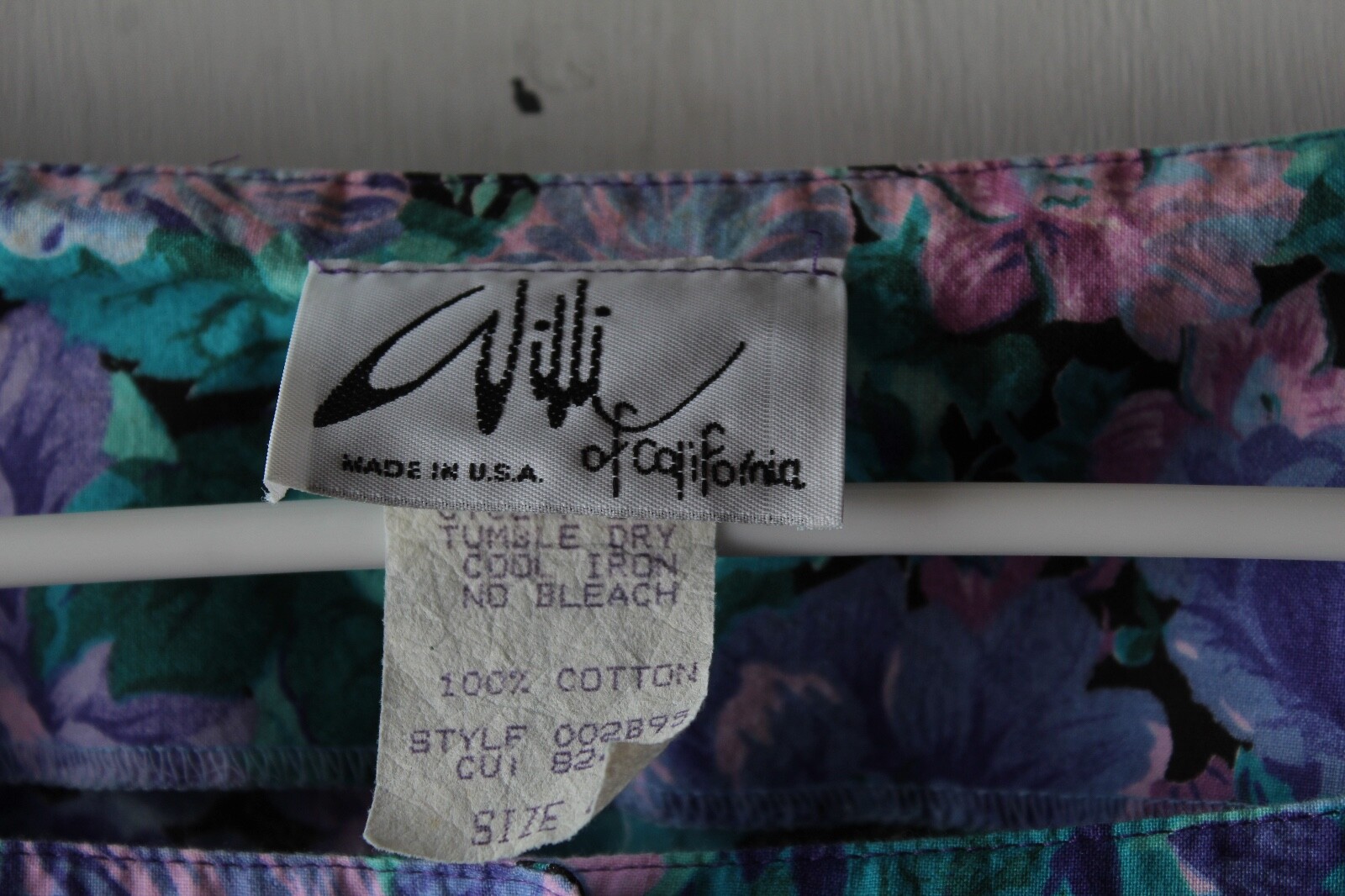 VTG WILLI OF CALIFORNIA COTTAGECORE FLORAL TEA LENGTH PUFF SLEEVES DRESS SZ 4