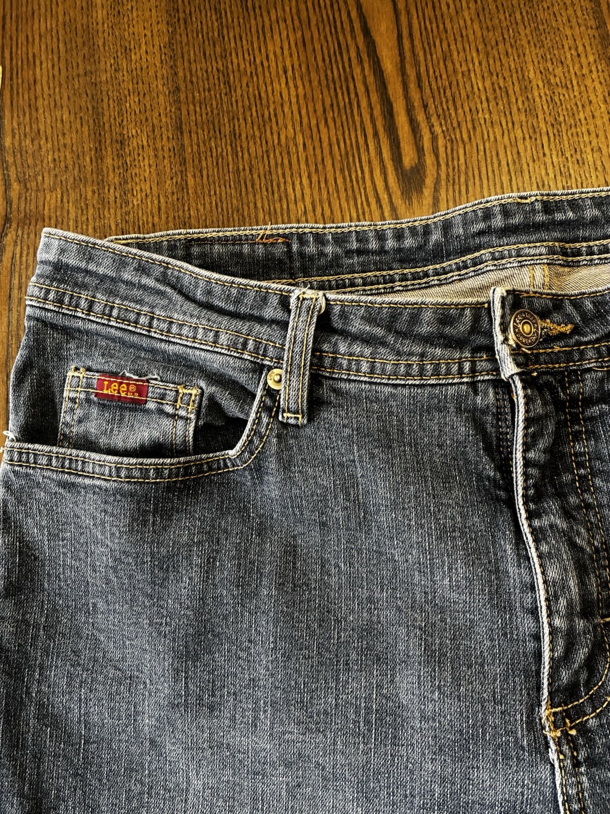 Lee Jeans Women’s 16M (36X30) Relaxed Fit Straight Leg Denim Jeans Dark Blue