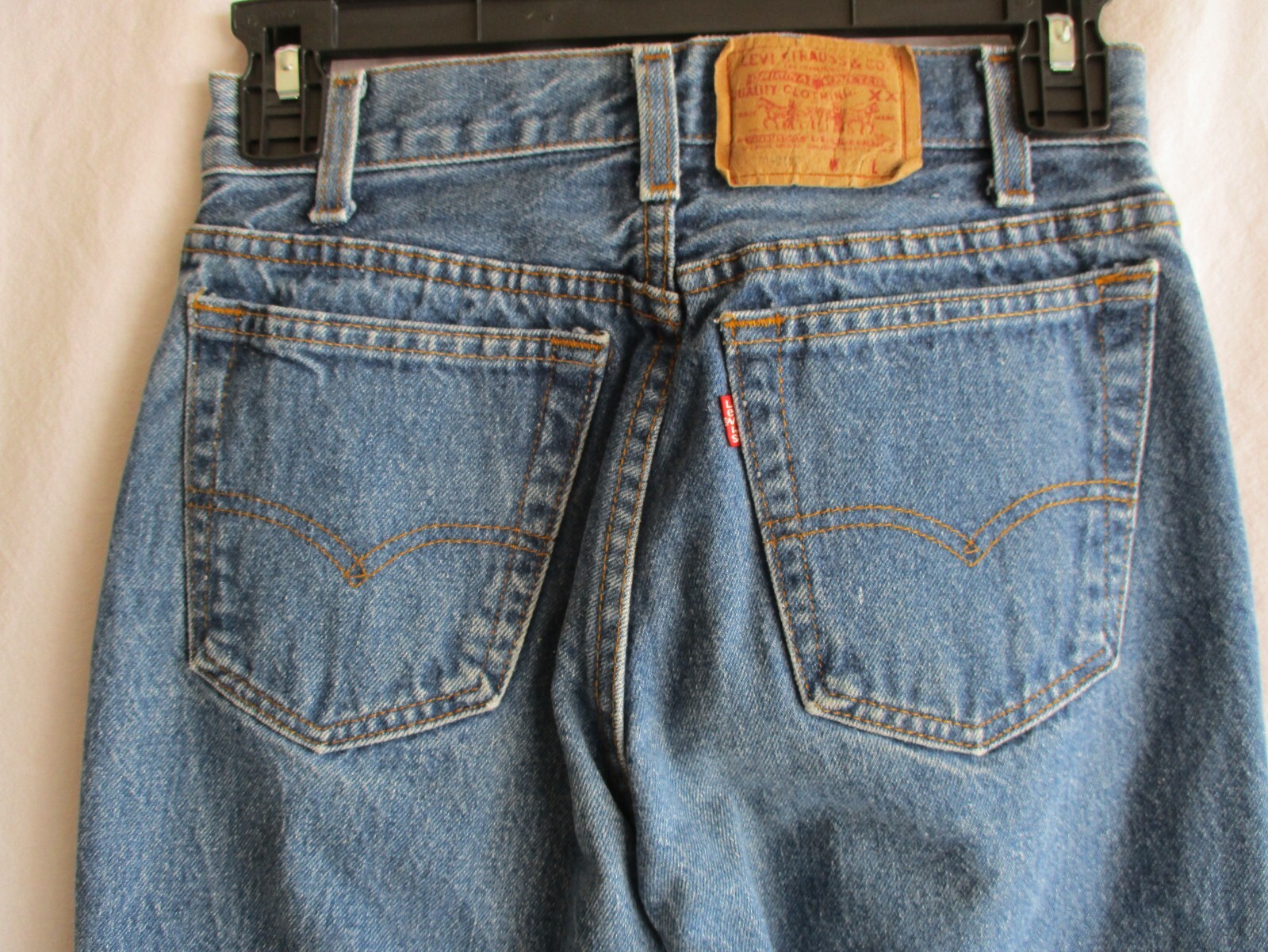 Vintage Levis 701 Student 26×32 High Waist Button Fly Medium Wash