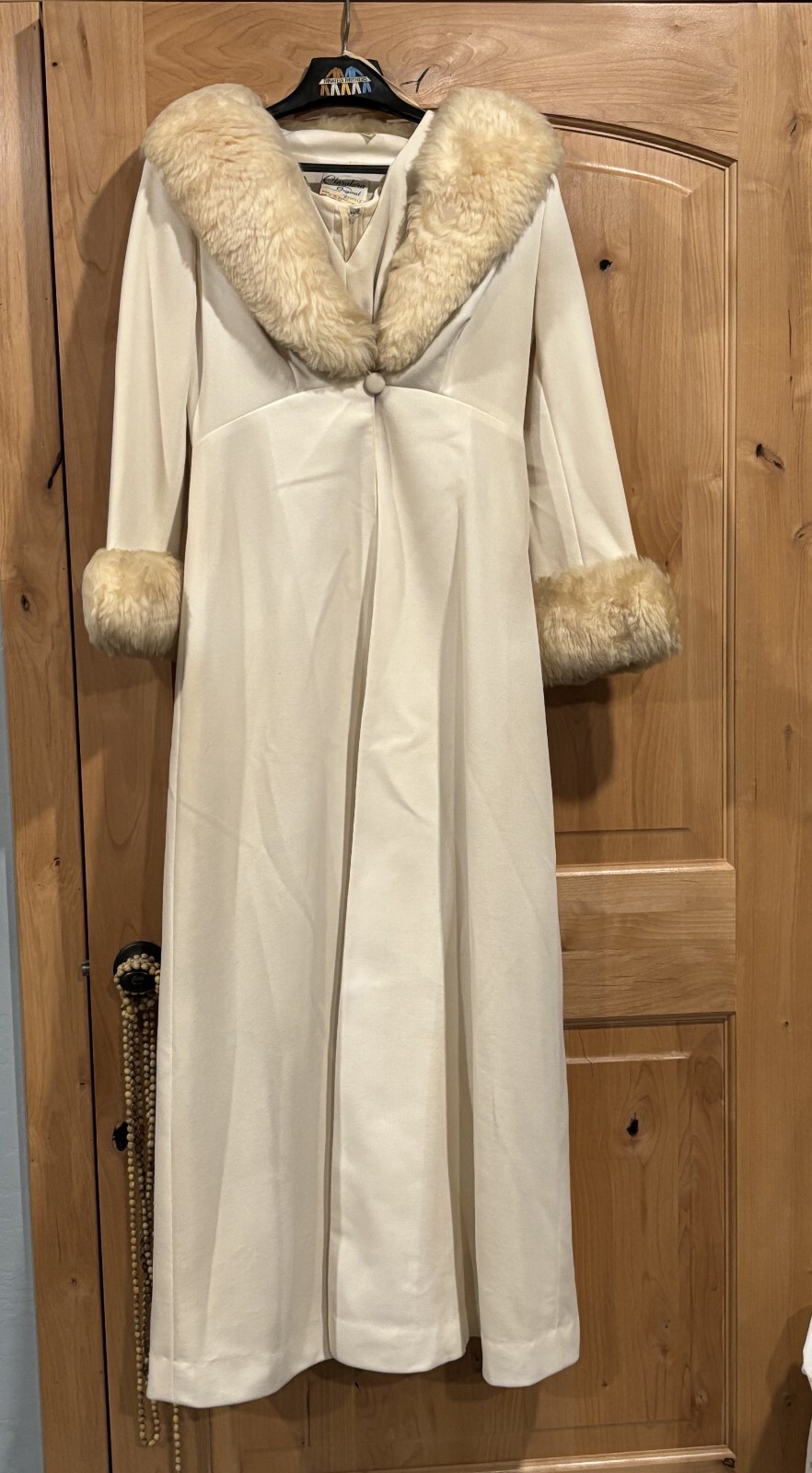 CLARALUNA Original Coat with Fur collar and cuffs —-Matching Full Length Dress