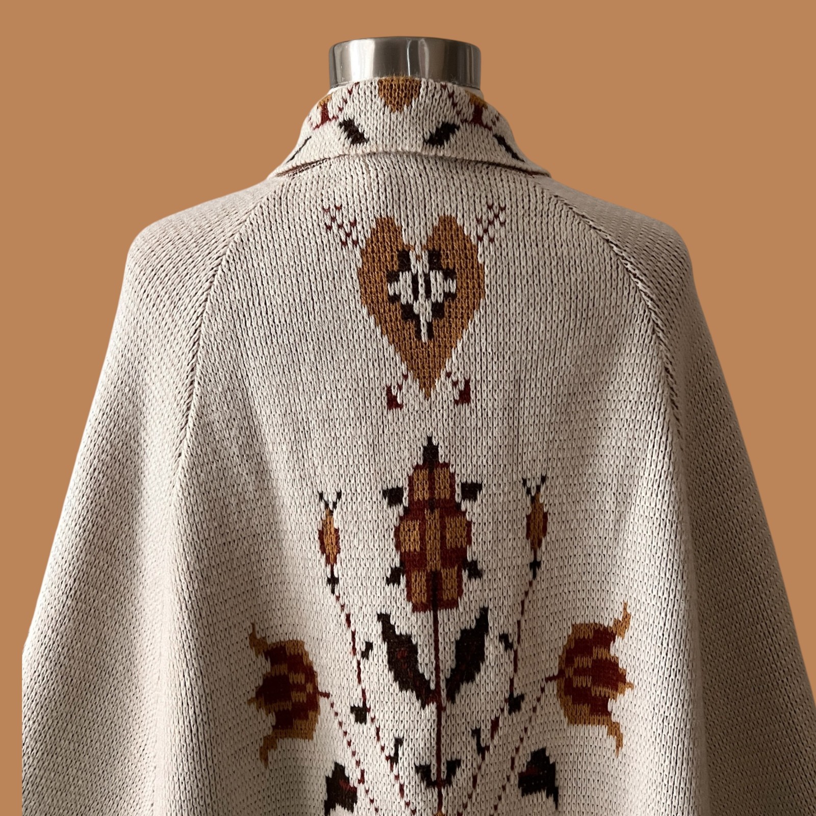 Vintage 70s Nordic Style Sweater Cape : Shawl, 1970s, Poncho, Norwegian, Sweater