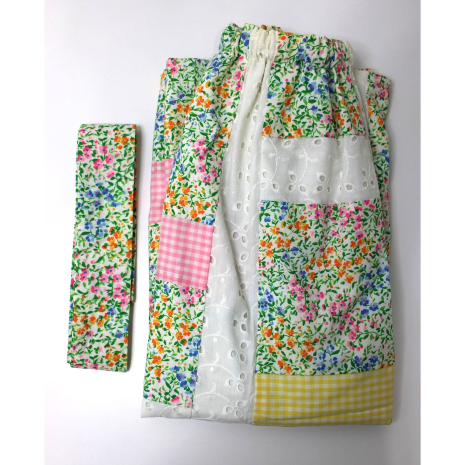 MR.HANK Vintage 60s 70s Patchwork MOD Boho Hippie Skirt Waist Stretch