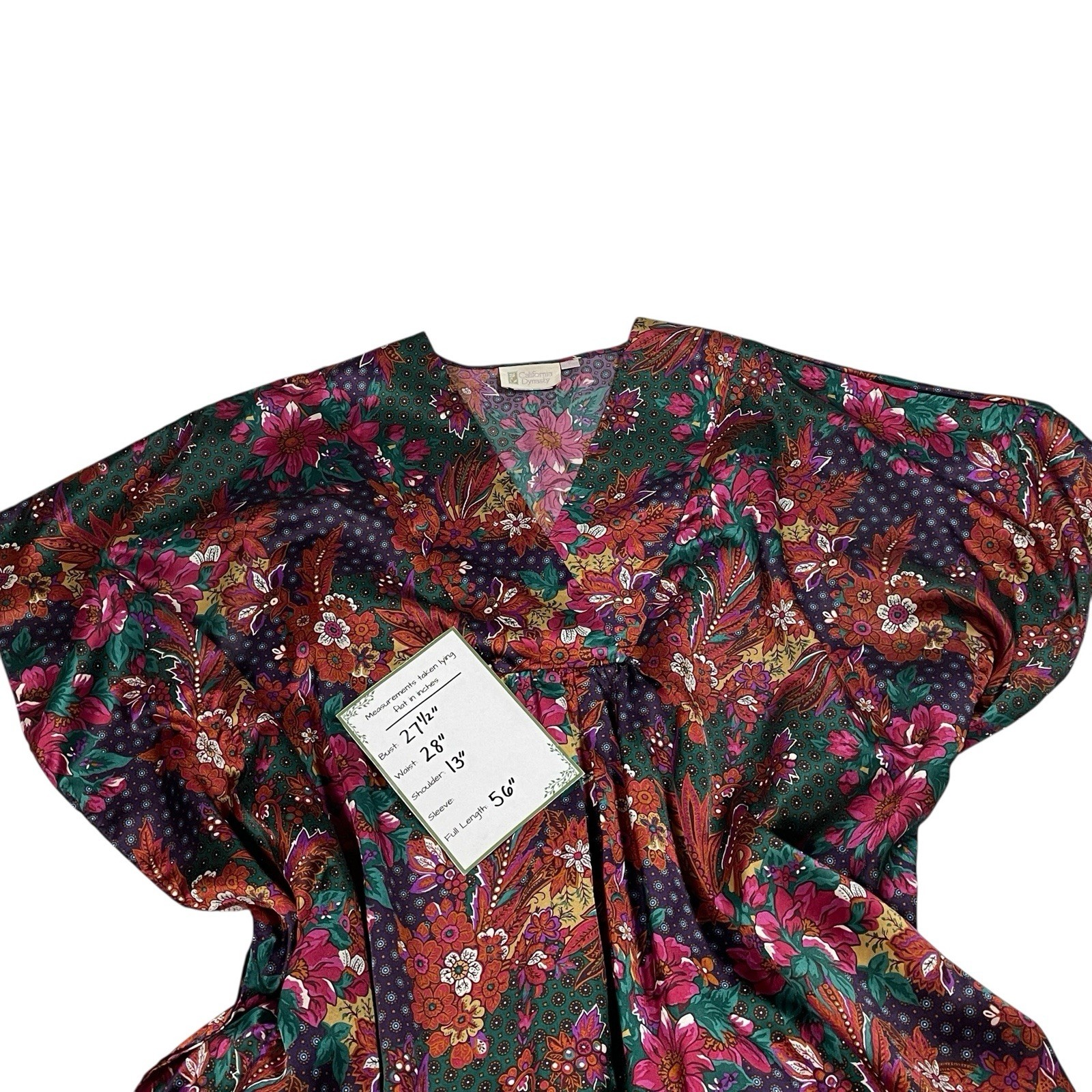 Vintage 80s 90s Floral Caftan & Jacket Set Golden Girls Blanche Resort Glam L