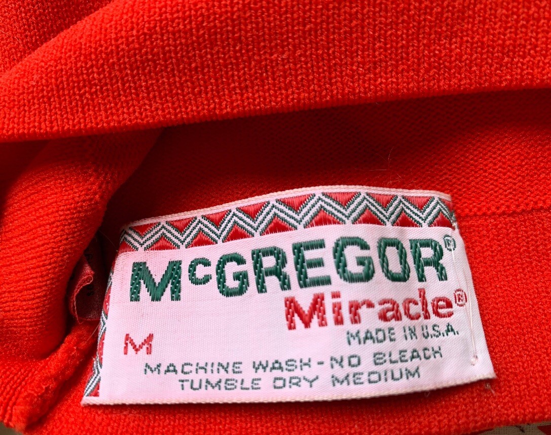 1970s McGregor Womens Vintage Sweater Turtleneck Bright Red Ski Size M