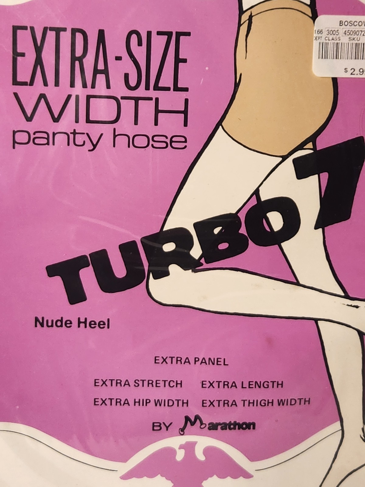 Vintage Marathon Turbo 7 Women’s Nylon Size 4X Hips 48″-60″ Taupe Sealed Package