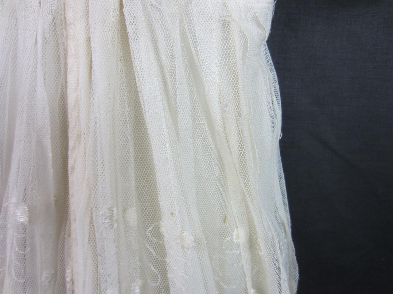 *1910 Edwardian Antique Dress Silk Blonde Embroidery Net Wedding, Formal, Tea