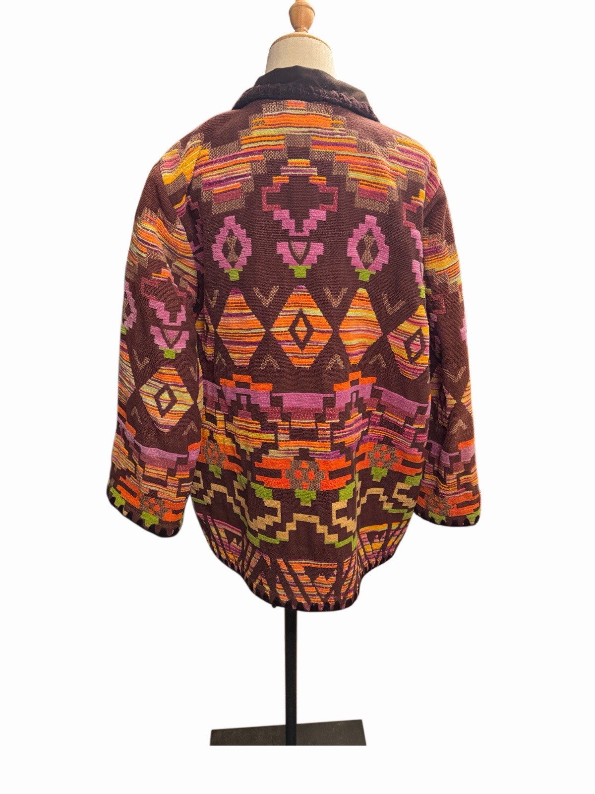 Vintage 90’s Cedar Canyon Woven Aztec Southwestern Tapestry Jacket Sz L